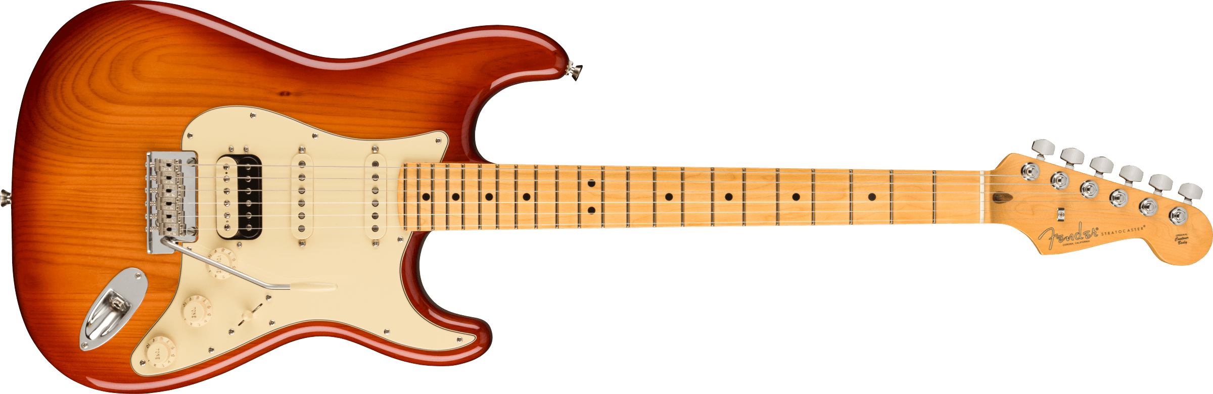 Fender® American Professional II Stratocaster® HSS, Maple Fingerboard, Sienna Sunburst