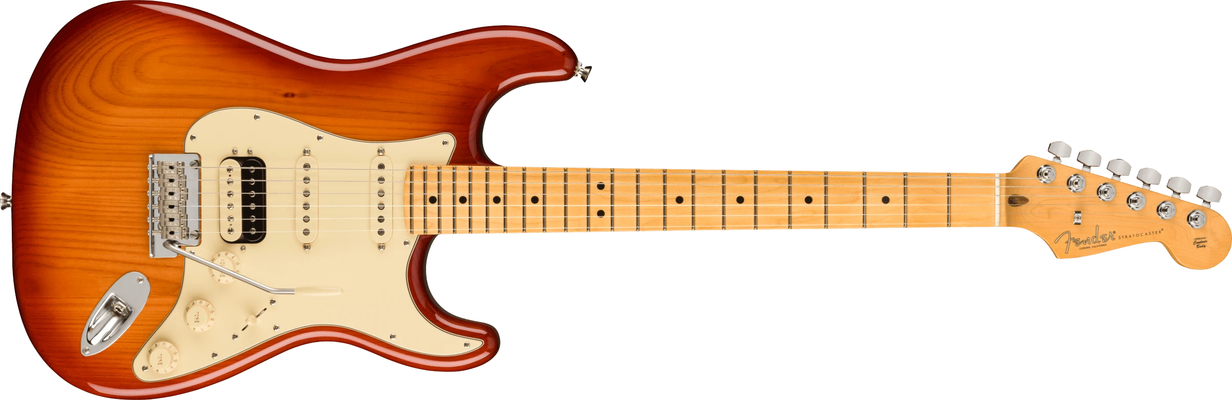 Fender® American Professional II Stratocaster® HSS, Maple Fingerboard, Sienna Sunburst