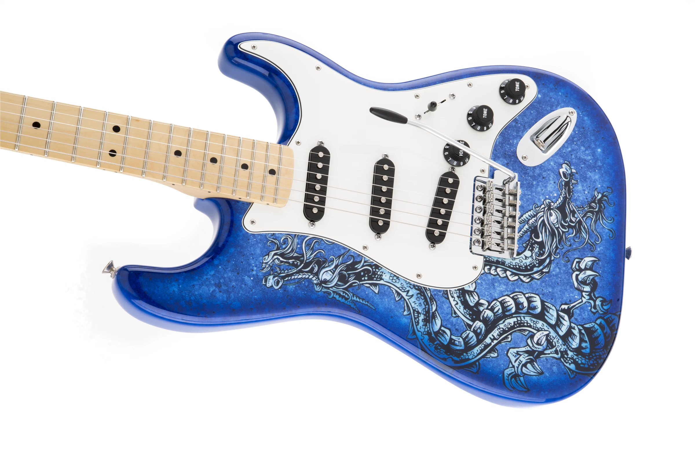 Fender® Special Edition David Lozeau Art Stratocaster®, Maple Fingerboard, Dragon