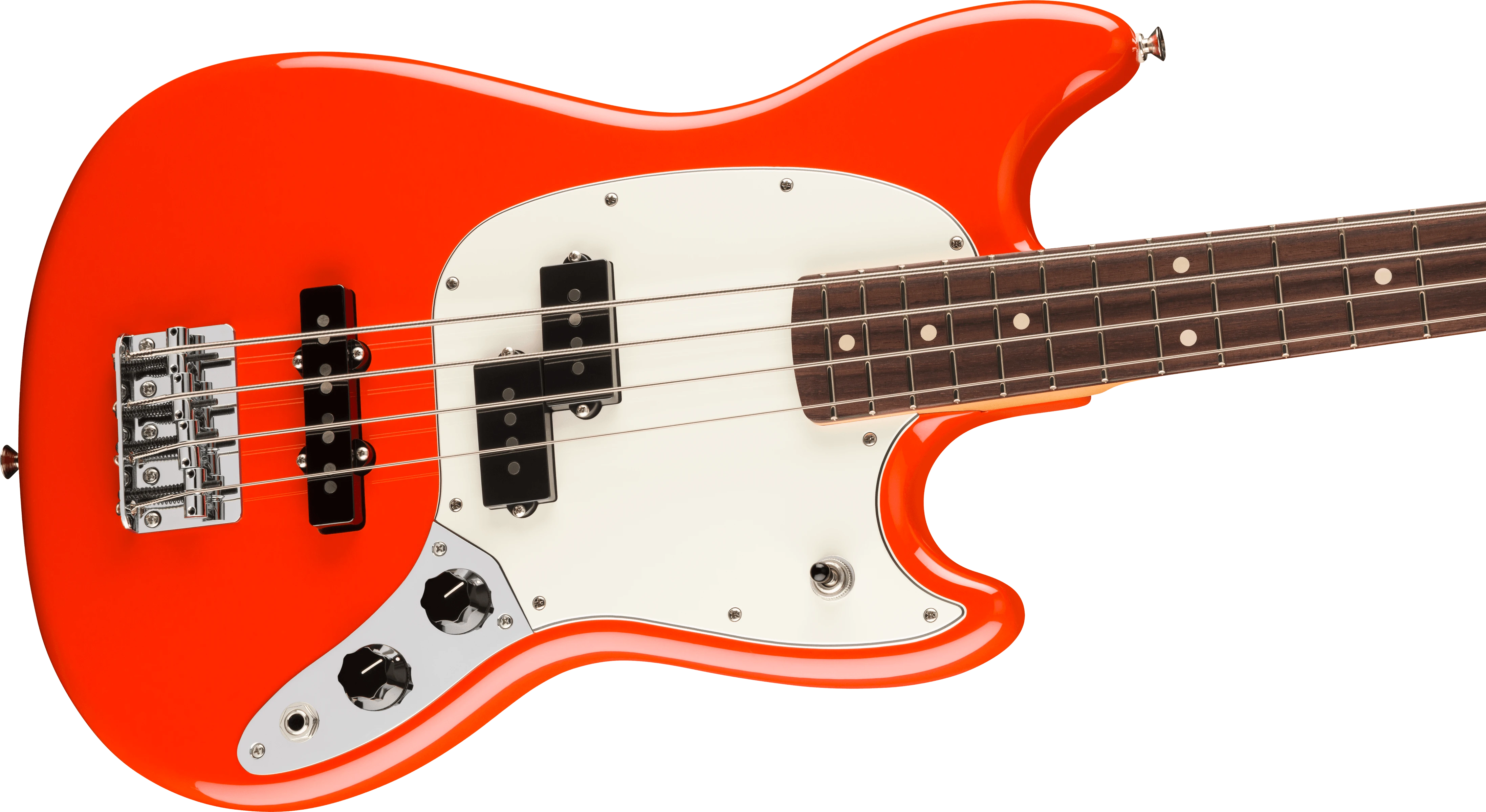 Fender® Player II Mustang® Bass PJ, Rosewood Fingerboard, Coral Red