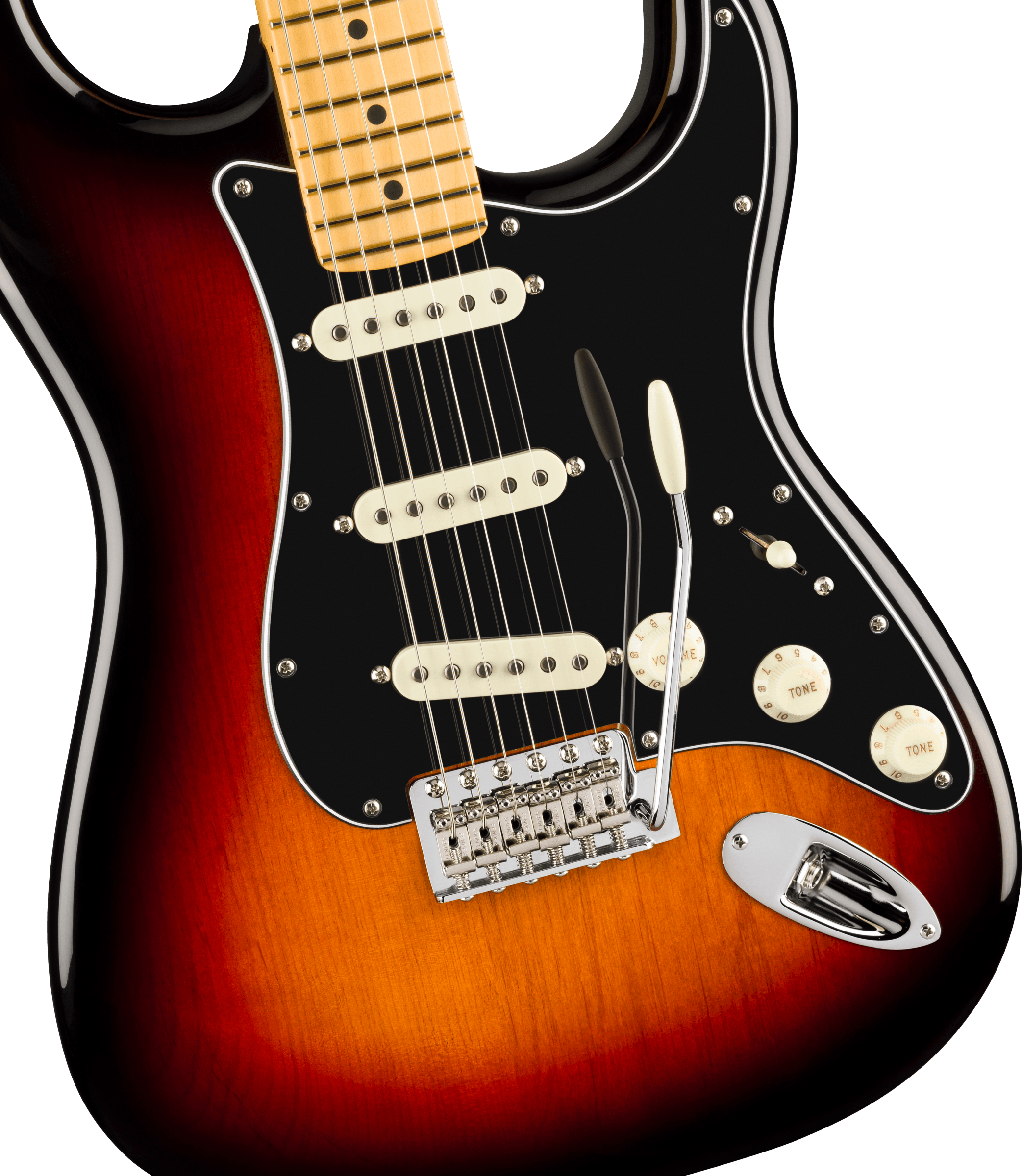 Fender® American Professional Classic Stratocaster®, Maple Fingerboard, 3-Color Sunburst