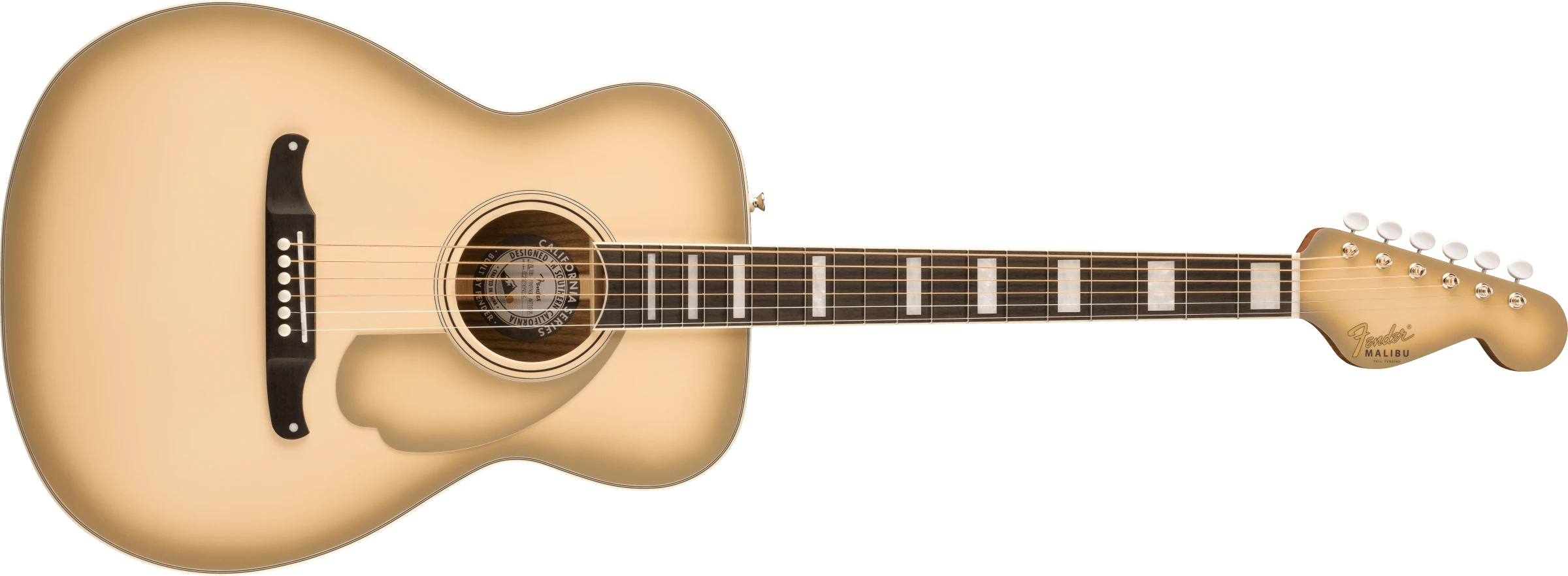 Fender® Limited Edition California Vintage Malibu with Case, Antigua Pickguard, Antigua