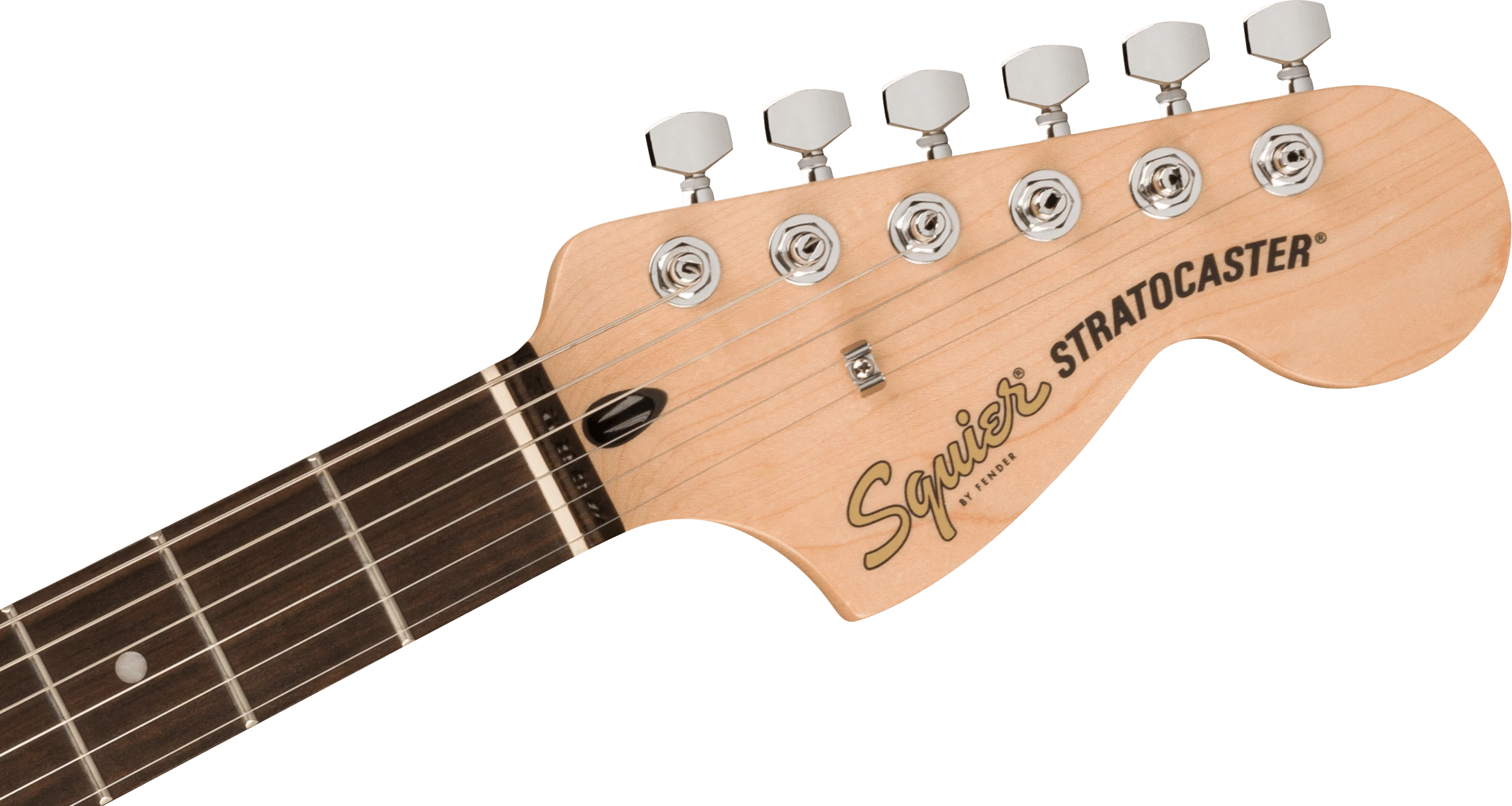 Squier® FSR Affinity Series™ Stratocaster® QMT, Laurel Fingerboard, White Pearloid Pickguard, Sapphire Blue Transparent