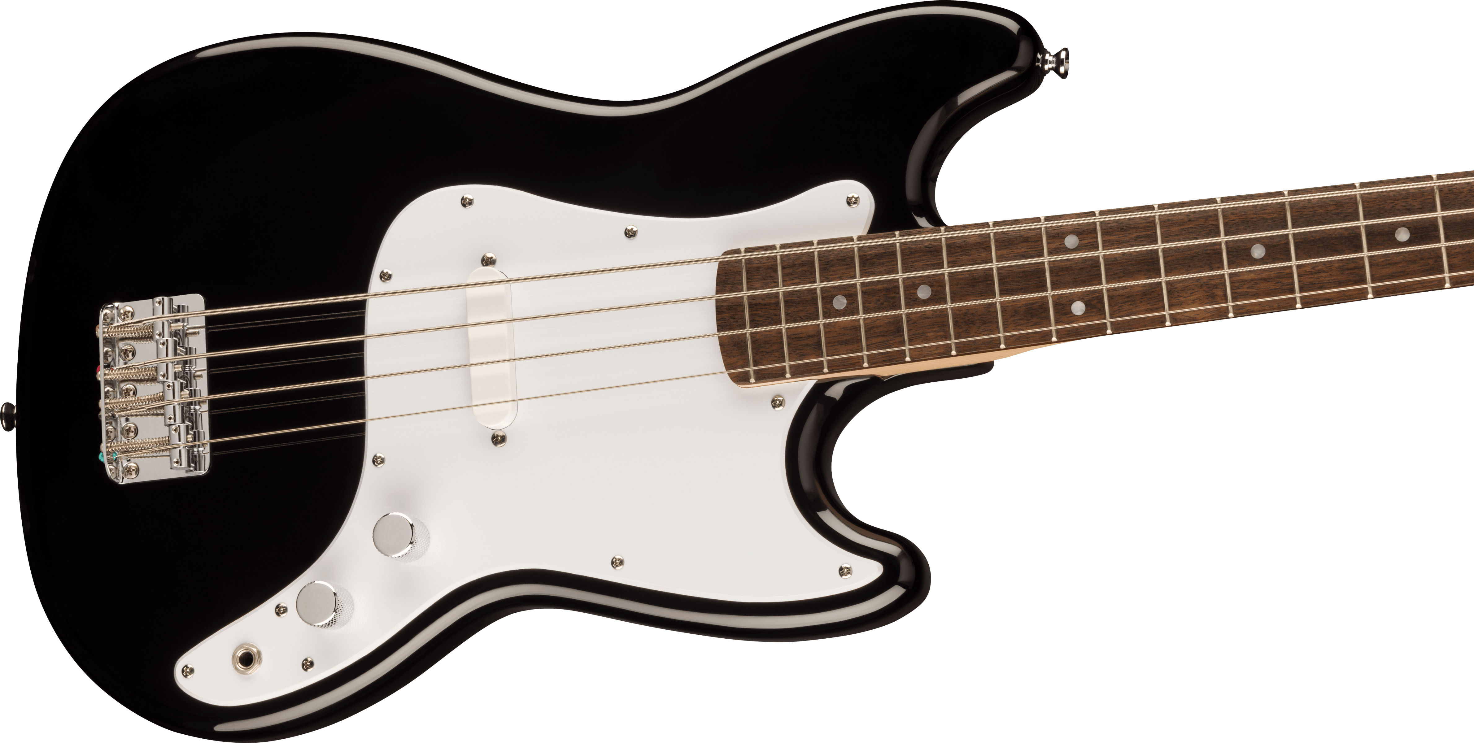 Squier® Squier Sonic® Bronco™ Bass, Laurel Fingerboard, White Pickguard, Black