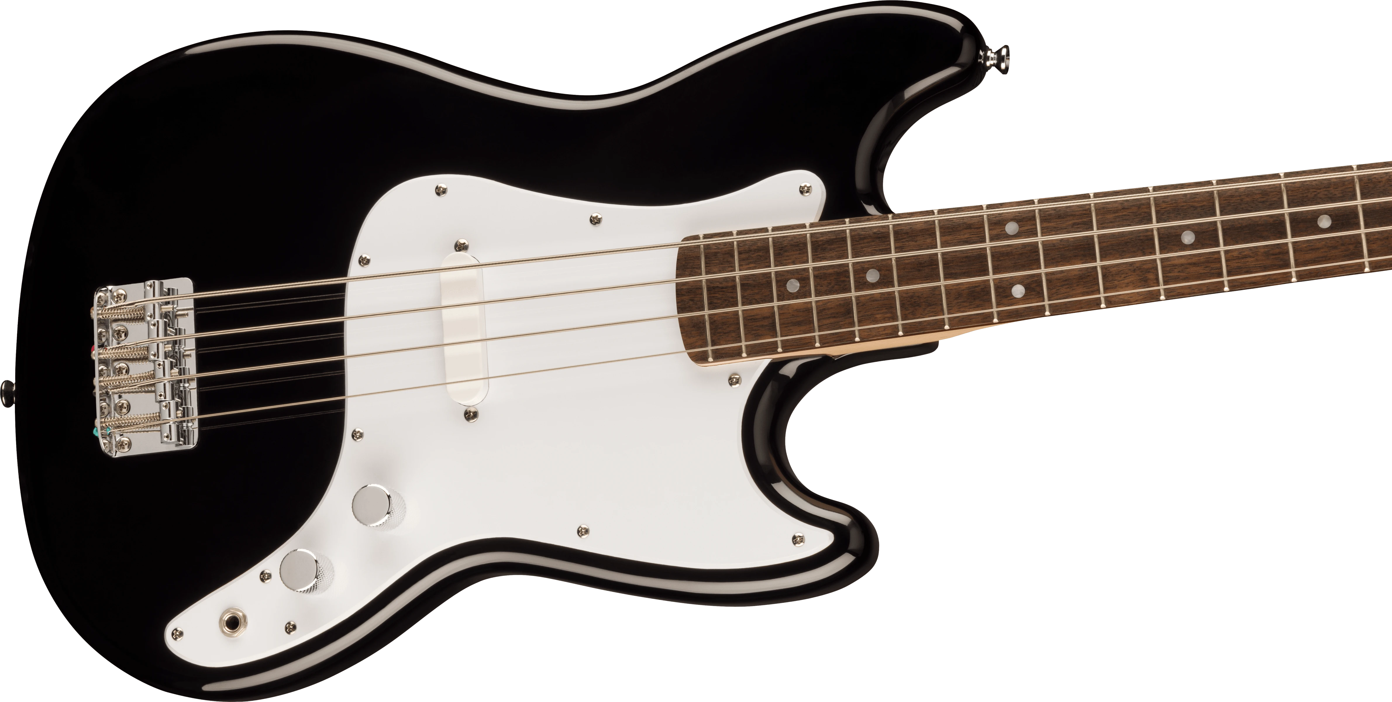 Squier® Squier Sonic® Bronco™ Bass, Laurel Fingerboard, White Pickguard, Black