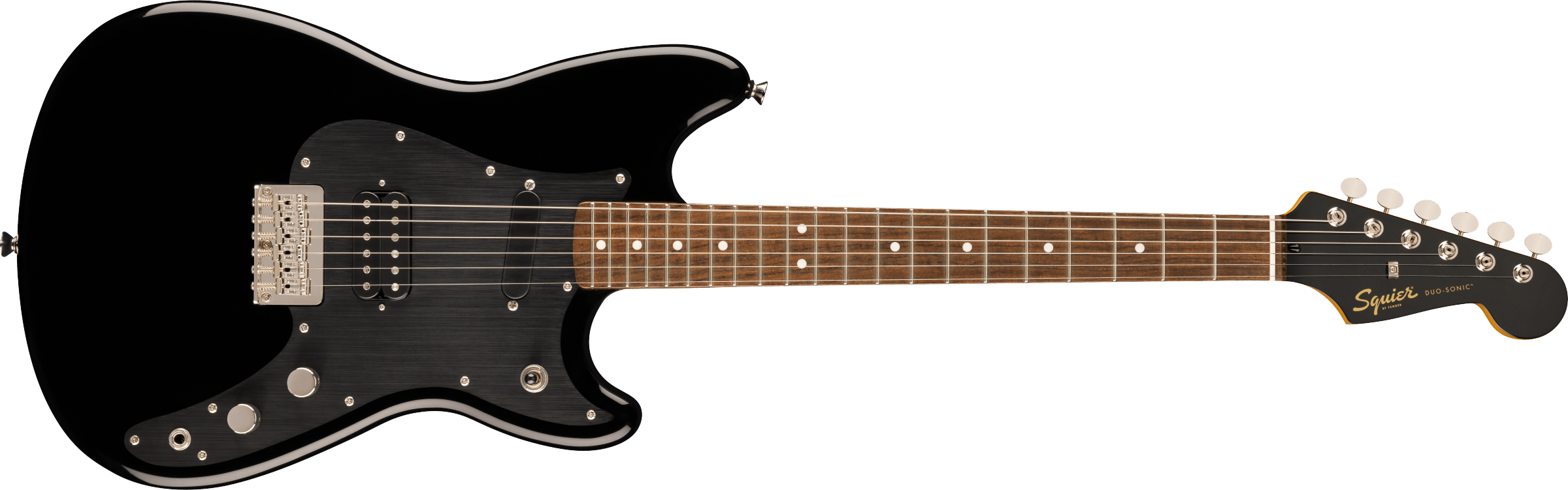 Squier® Classic Vibe™ Duo-Sonic™ HS, Laurel Fingerboard, Black Anodized Pickguard, Matching Headstock, Black