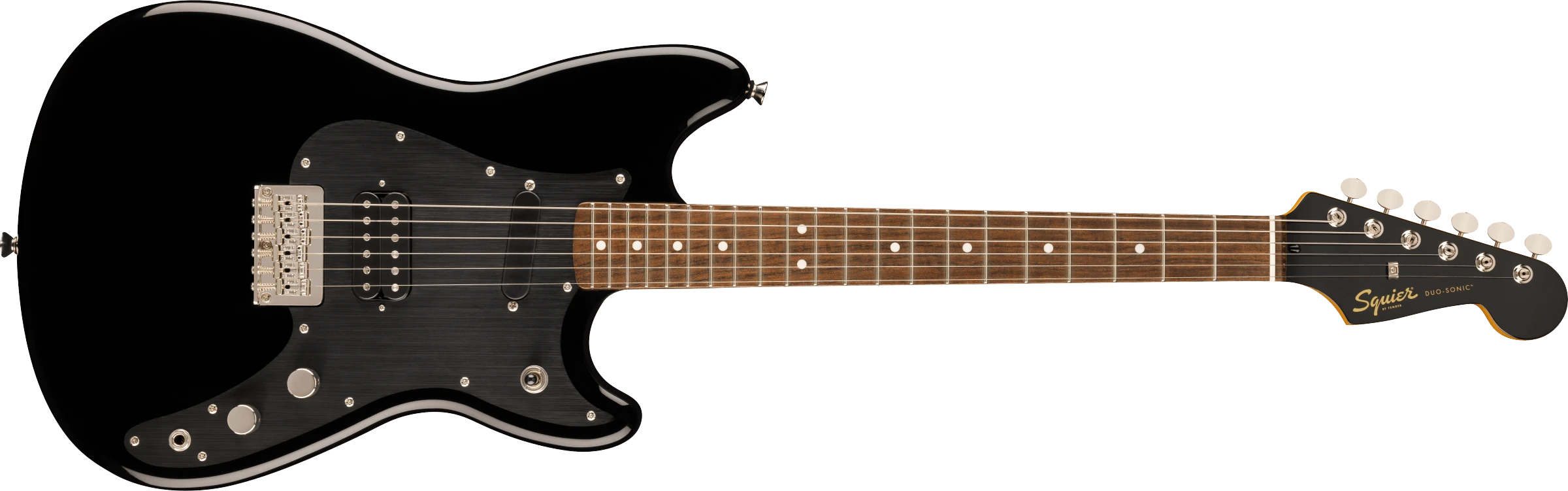 Squier® Classic Vibe™ Duo-Sonic™ HS, Laurel Fingerboard, Black Anodized Pickguard, Matching Headstock, Black