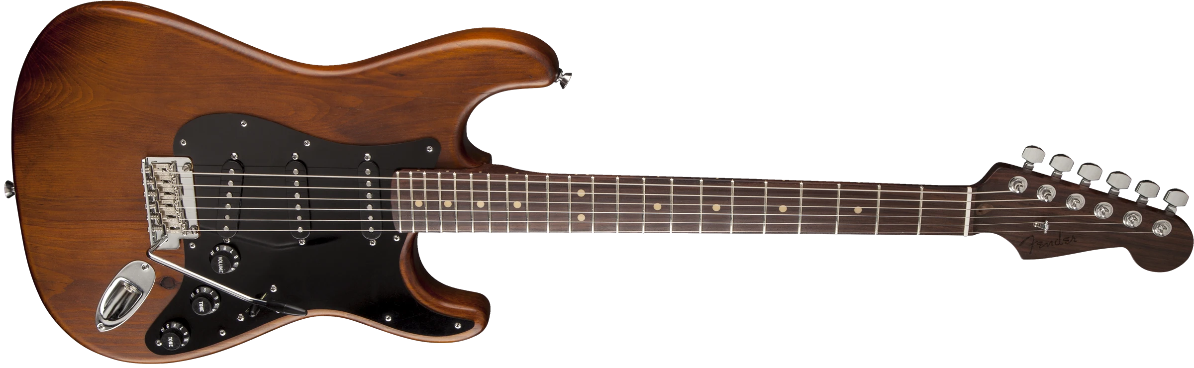 Fender® Reclaimed Eastern Pine Stratocaster®, Rosewood Fingerboard, Dark Stain