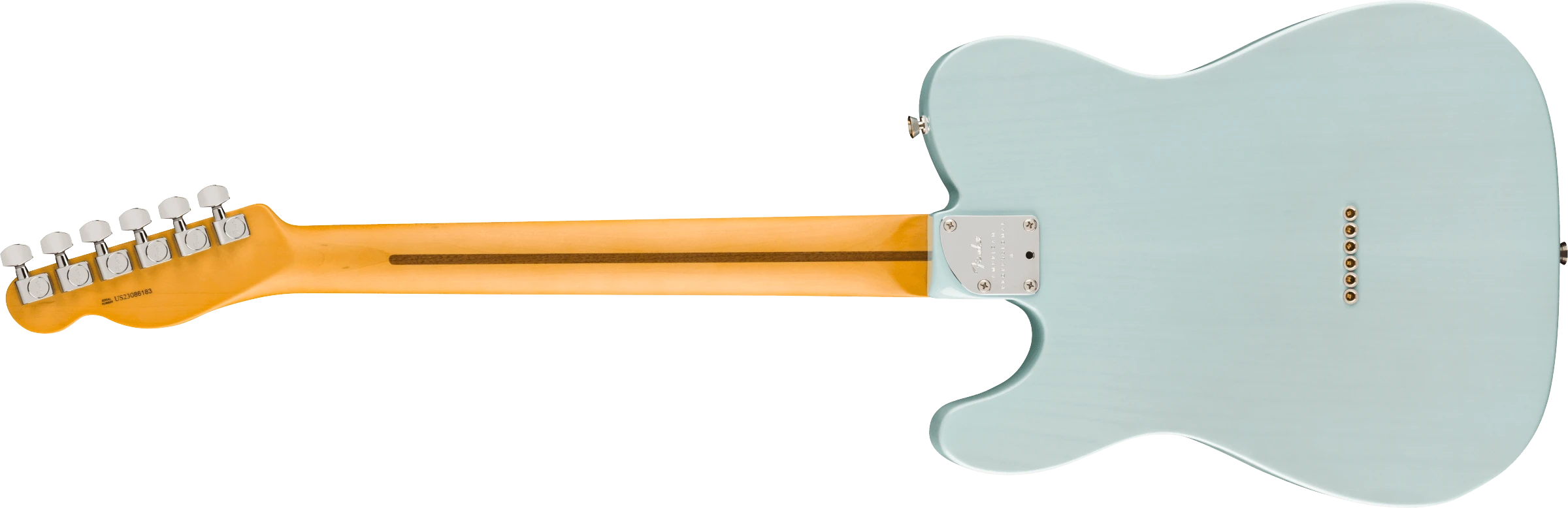 Fender® Limited Edition American Professional II Telecaster® Thinline, Maple Fingerboard, Transparent Daphne Blue