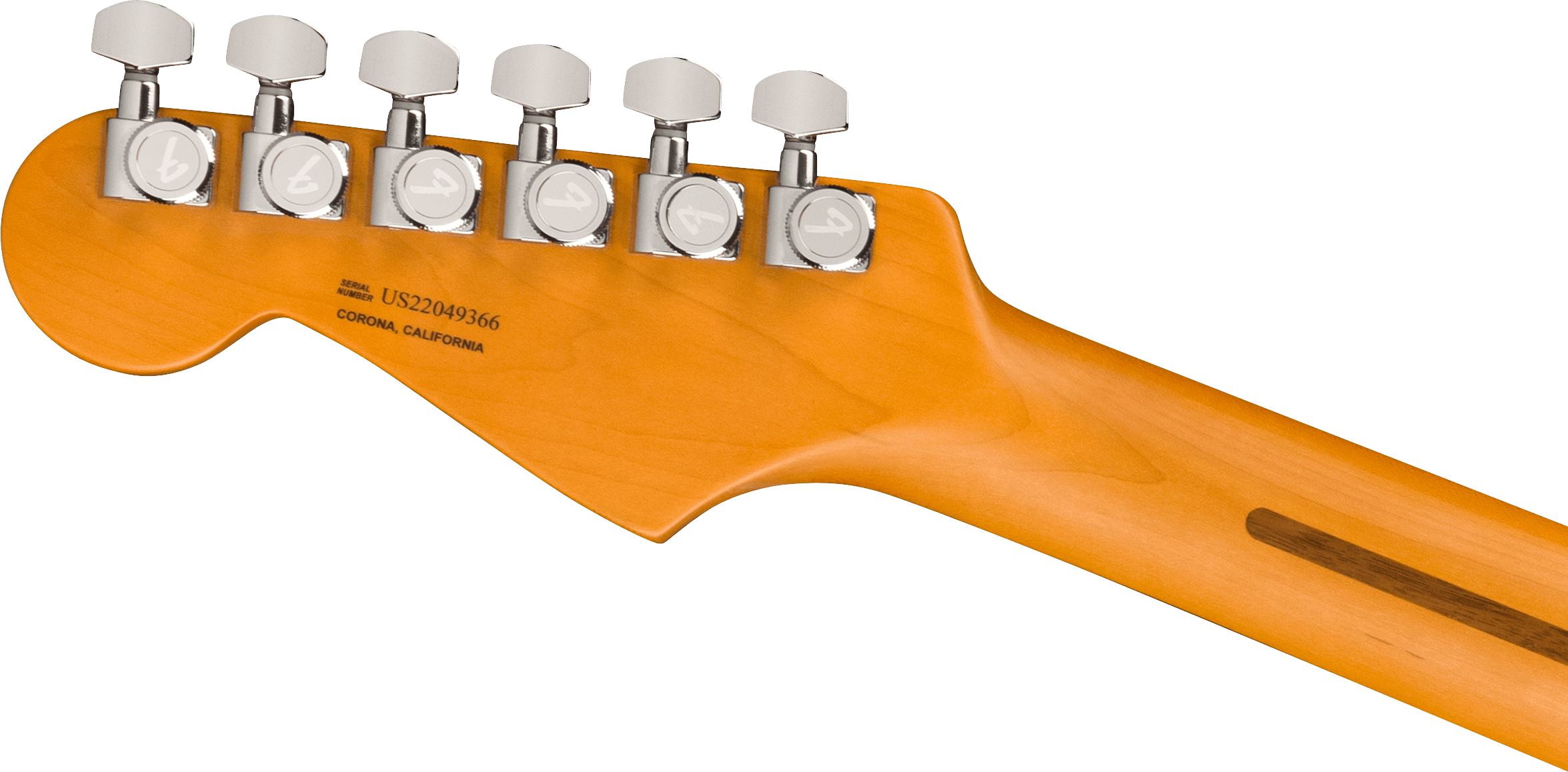 Fender® American Ultra Stratocaster®, Ebony Fingerboard, Bubble Gum Metallic