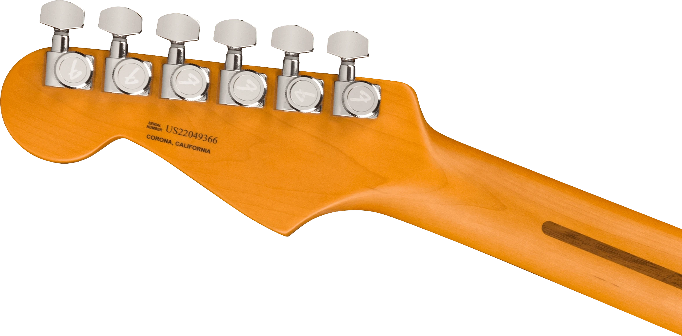 Fender® American Ultra Stratocaster®, Ebony Fingerboard, Bubble Gum Metallic