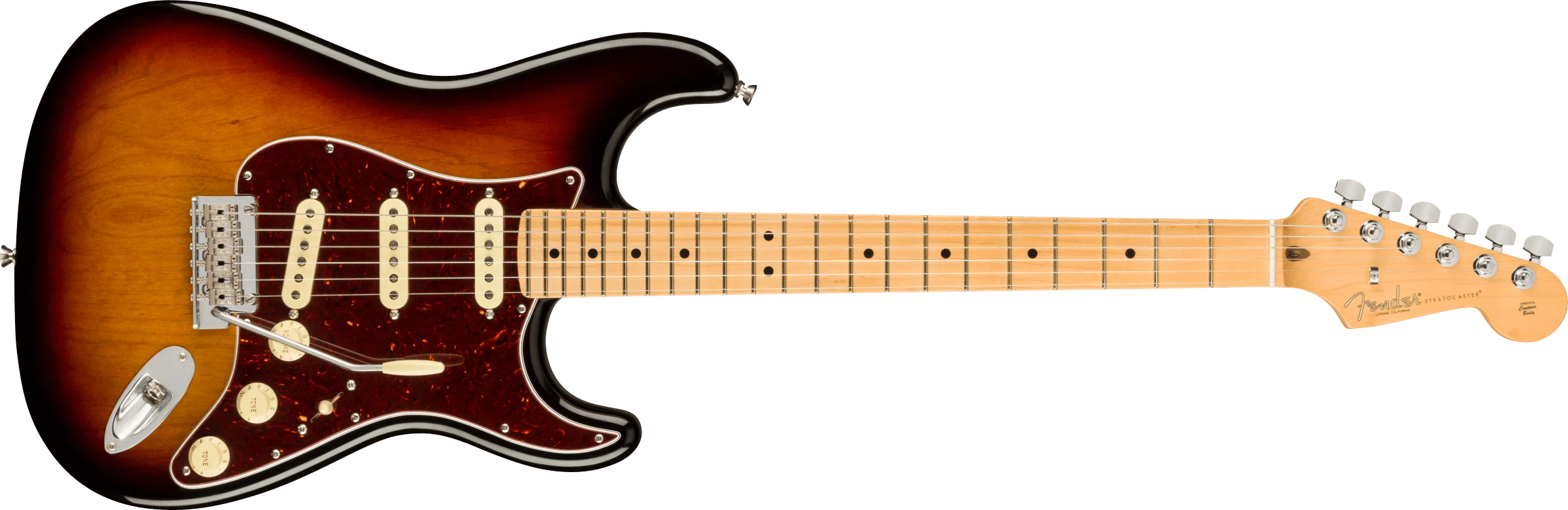 Fender® American Professional II Stratocaster®, Maple Fingerboard, 3-Color Sunburst
