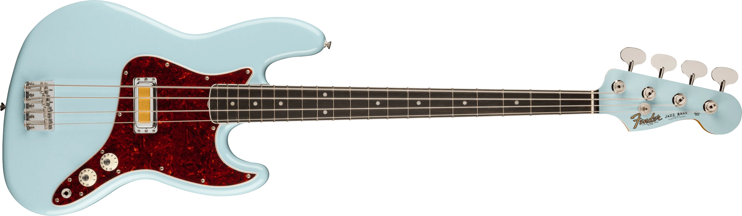 Fender® Gold Foil Jazz Bass®, Ebony Fingerboard, Sonic Blue