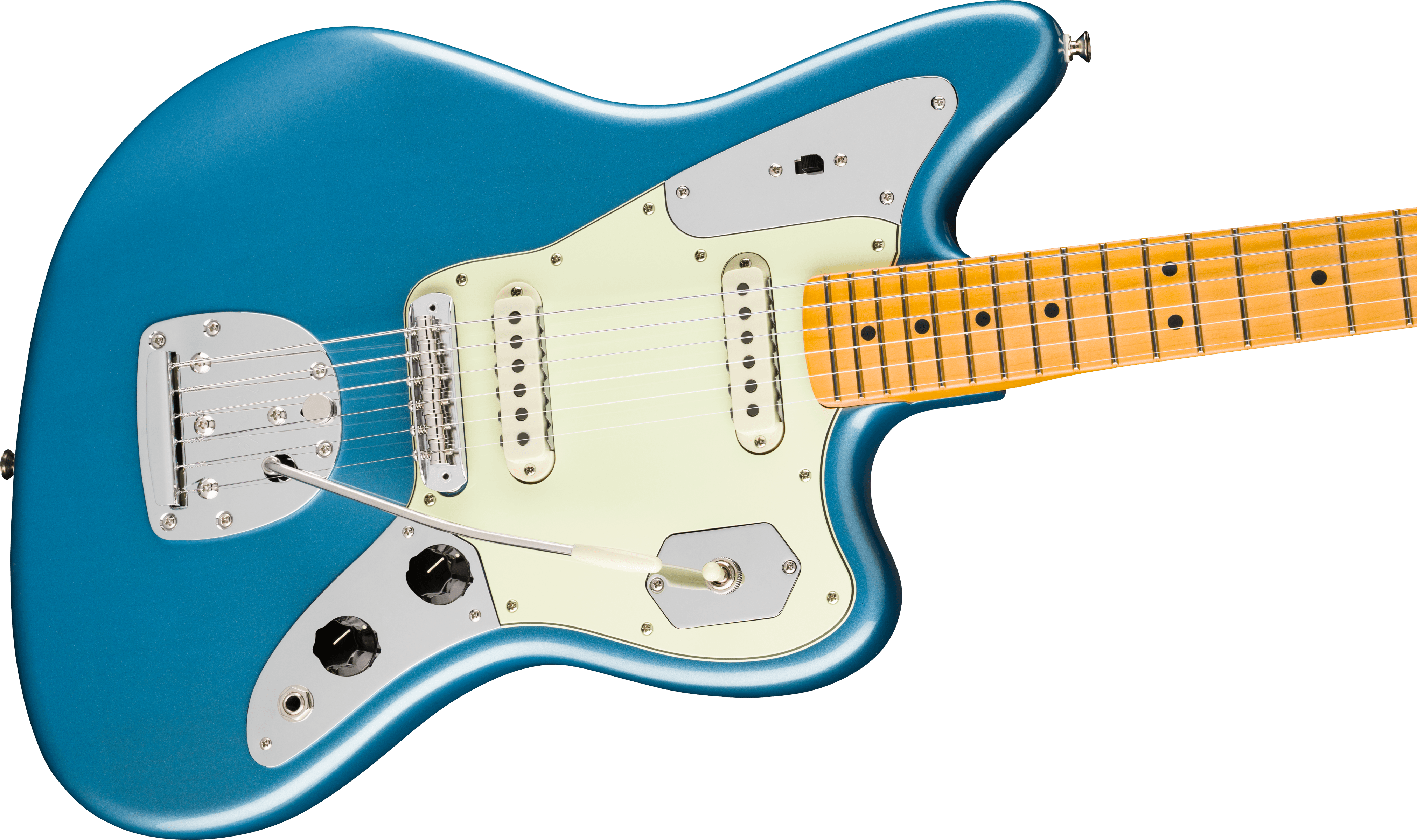 Fender® American Professional Classic Jaguar®, Maple Fingerboard, Faded Lake Placid Blue
