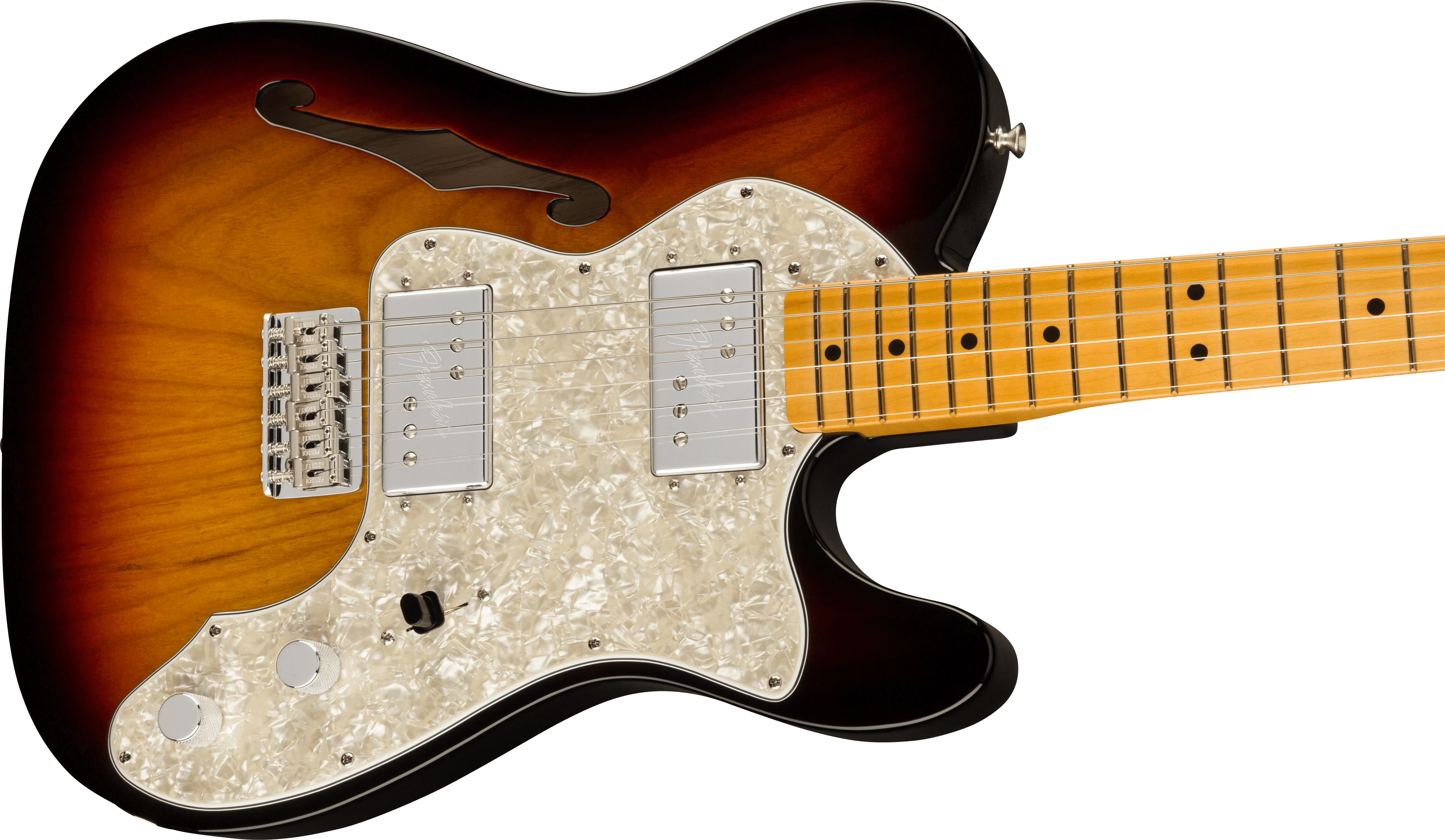 Fender® American Vintage II 1972 Telecaster® Thinline, Maple Fingerboard, 3-Color Sunburst