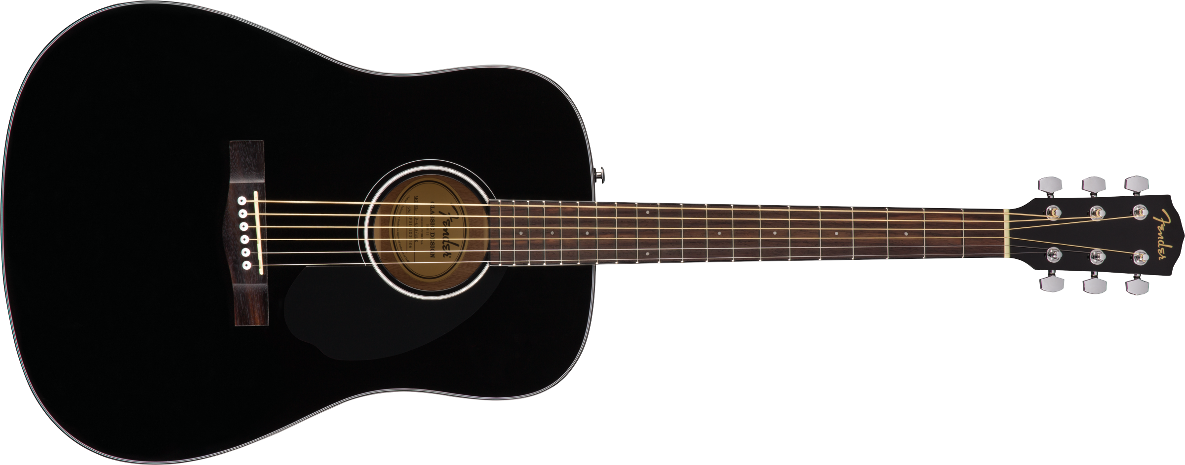Fender® CD-60S Dreadnought, Walnut Fingerboard, Black