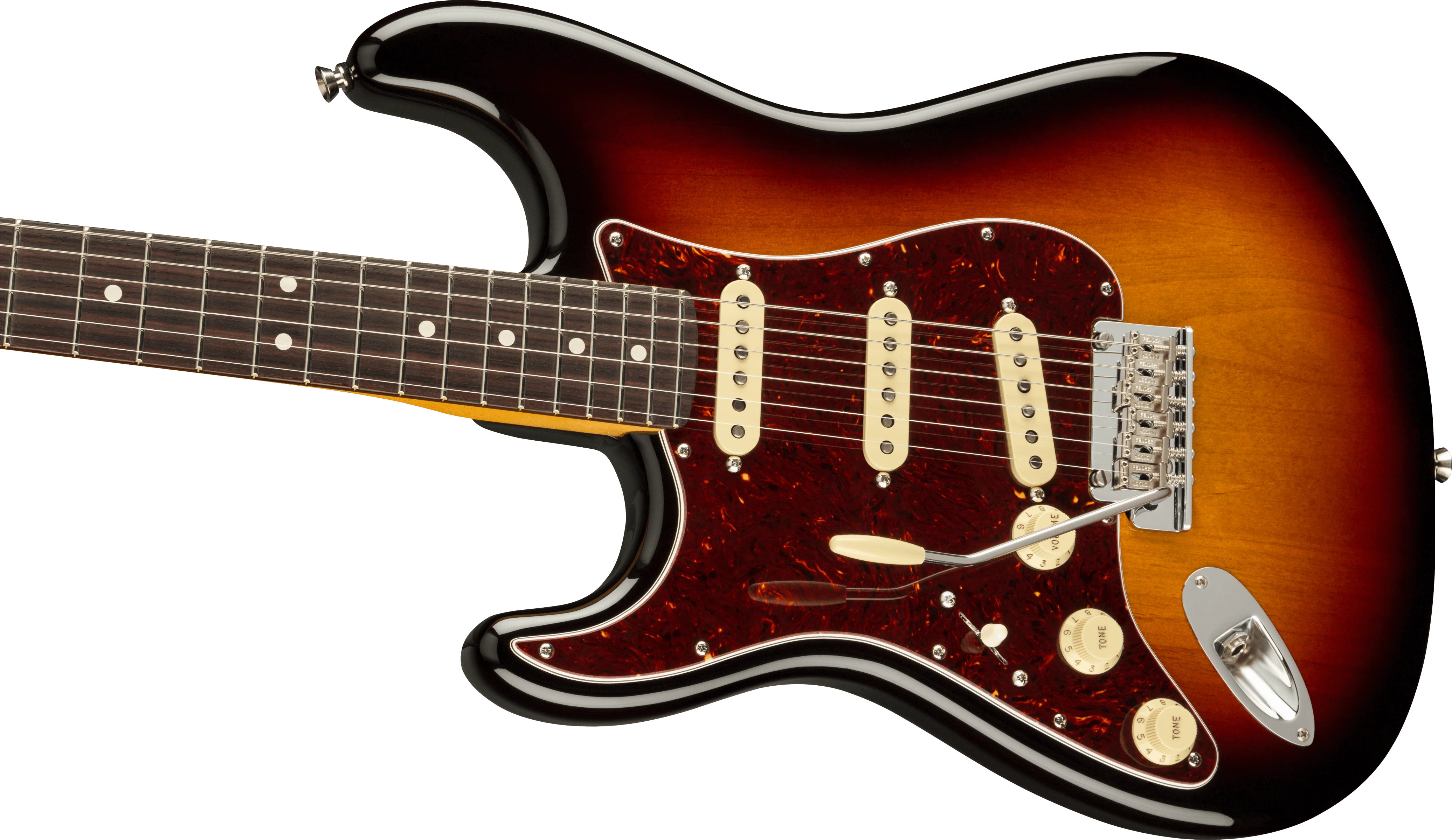 Fender® American Professional II Stratocaster® Left-Hand, Rosewood Fingerboard, 3-Color Sunburst