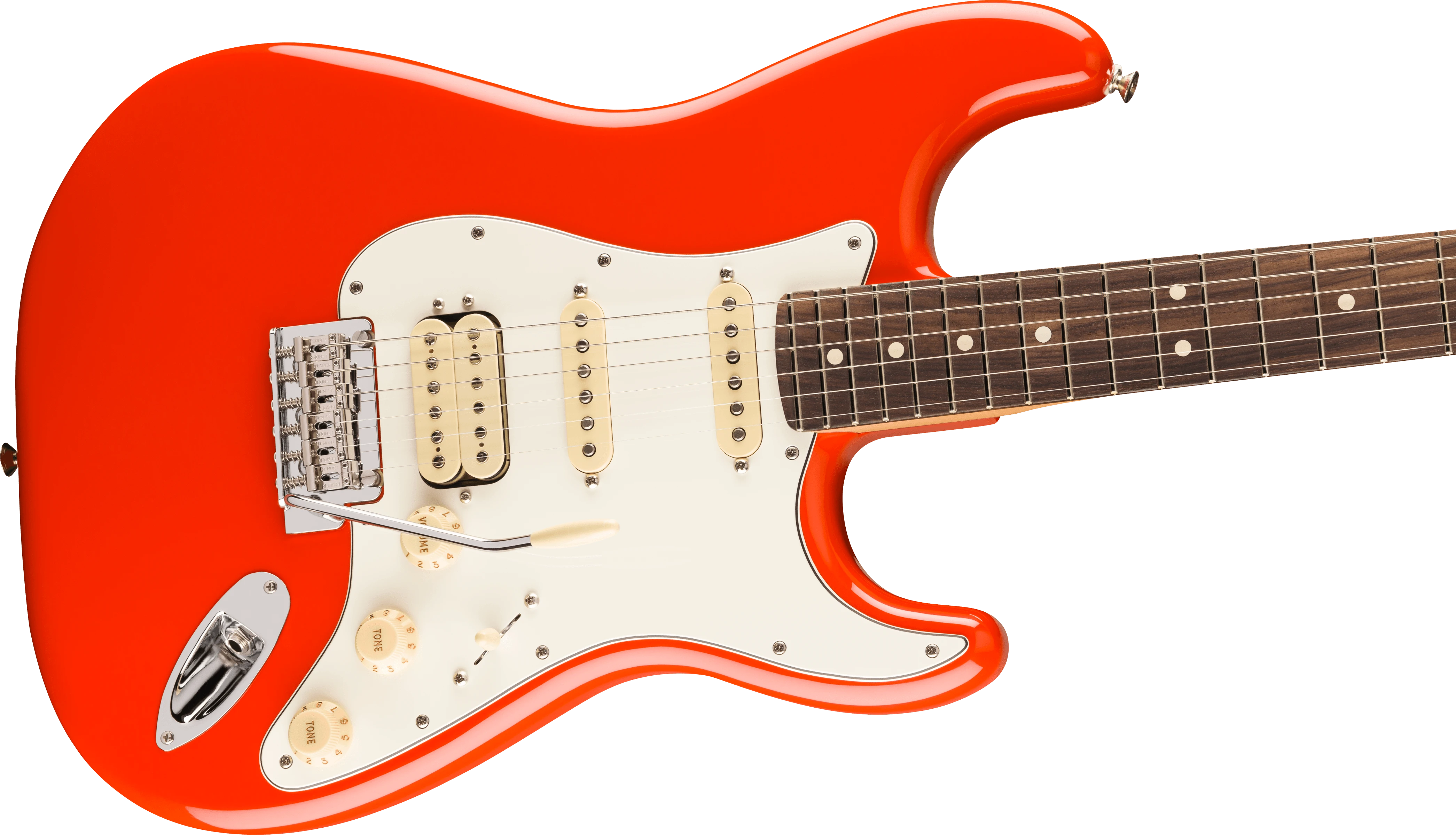 Fender® Player II Stratocaster® HSS, Rosewood Fingerboard, Coral Red