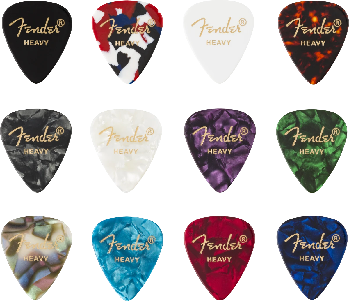 Fender® 351 Shape, Celluloid Medley, Heavy (12)