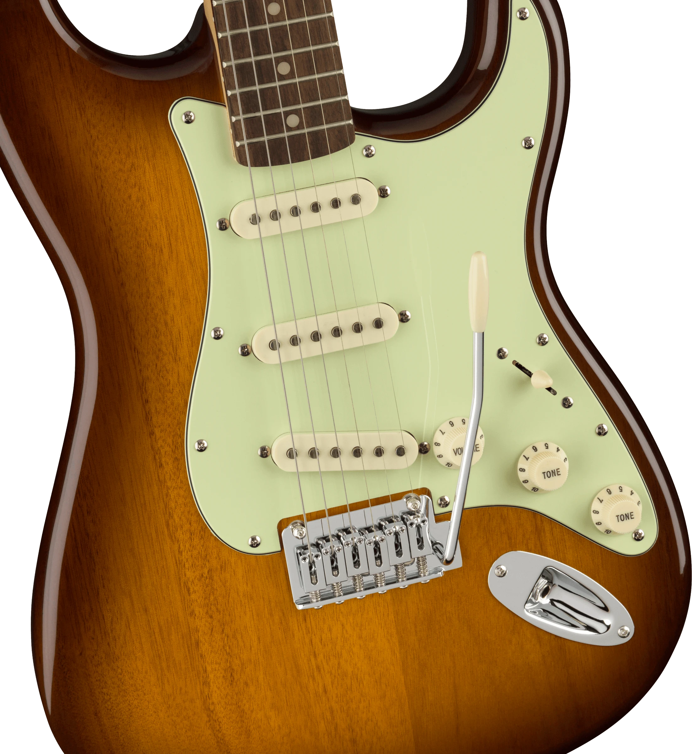 Squier® FSR Affinity Series™ Stratocaster®, Laurel Fingerboard, Mint Pickguard, Honey Burst