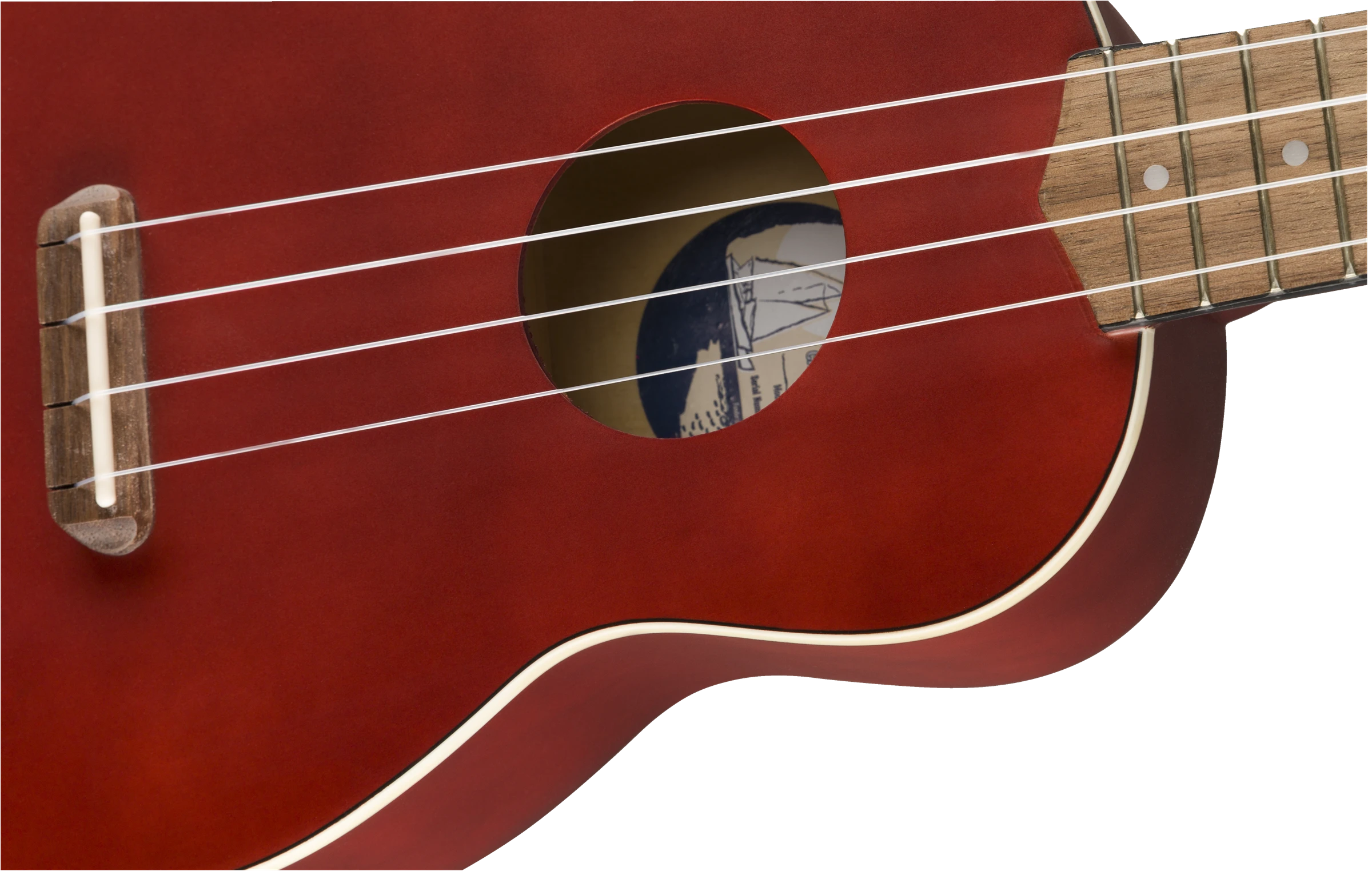 Fender® Venice Soprano Uke, Walnut Fingerboard, Cherry