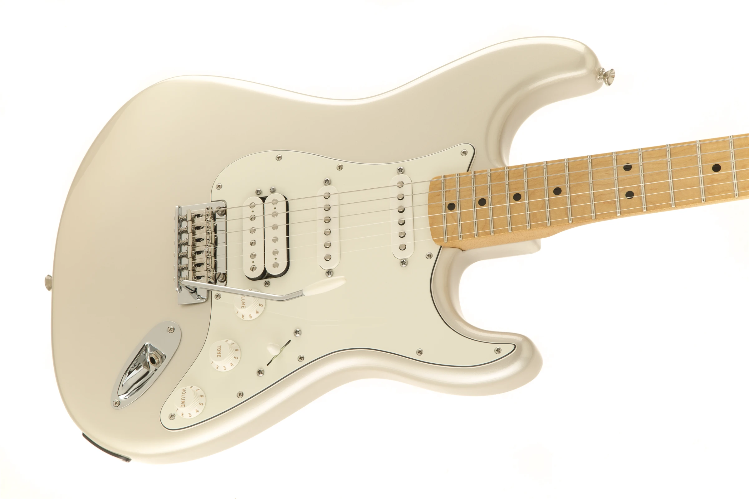 Fender® Deluxe Stratocaster® HSS with iOS Connectivity, Maple Fingerboard, Blizzard Pearl