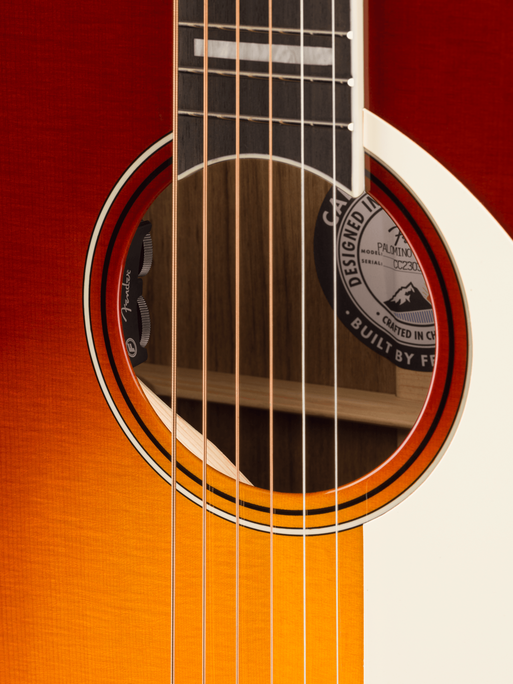 Fender® California Vintage Palomino with Case, Aged White Pickguard, Sienna Sunburst