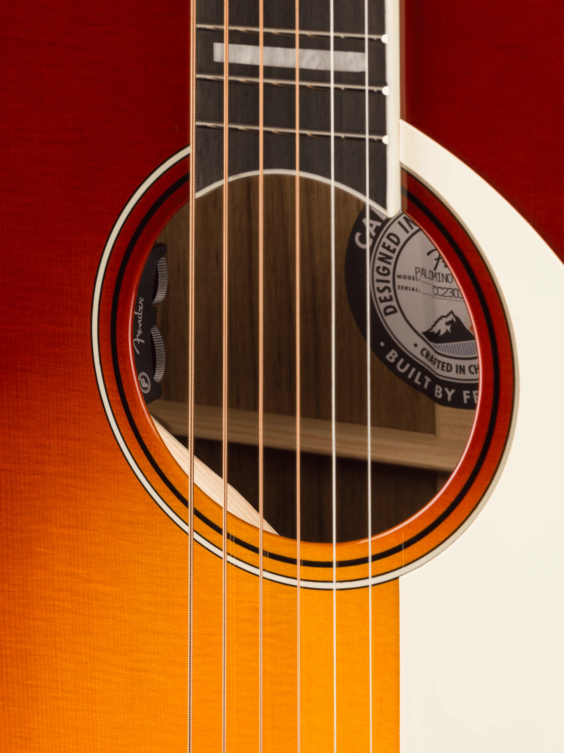 Fender® California Vintage Palomino with Case, Aged White Pickguard, Sienna Sunburst