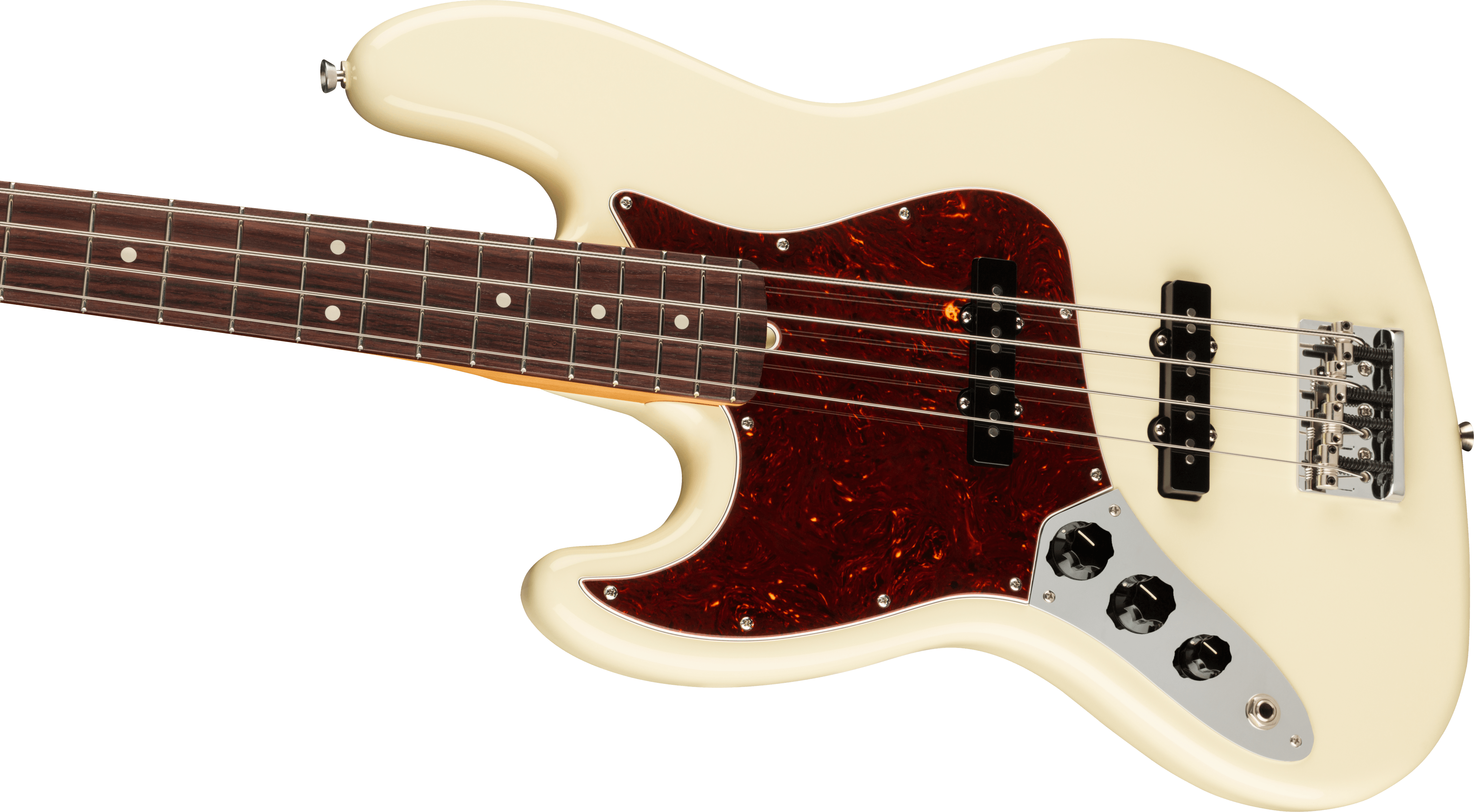 Fender® American Professional II Jazz Bass® Left-Hand, Rosewood Fingerboard, Olympic White