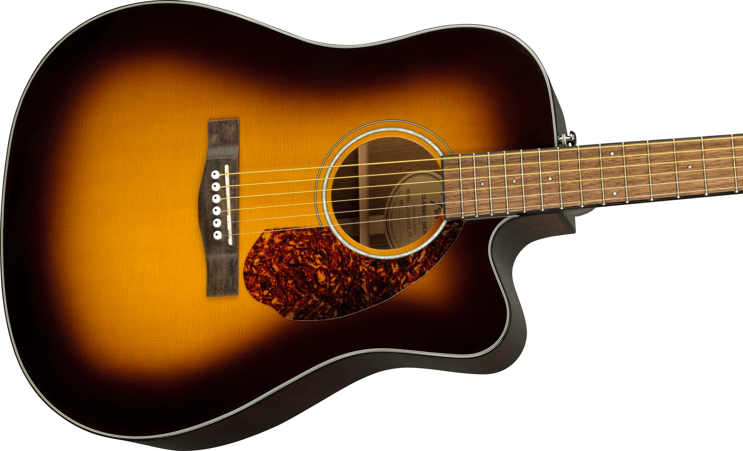 Fender® CD-140SCE Dreadnought, Walnut Fingerboard, Sunburst w/case