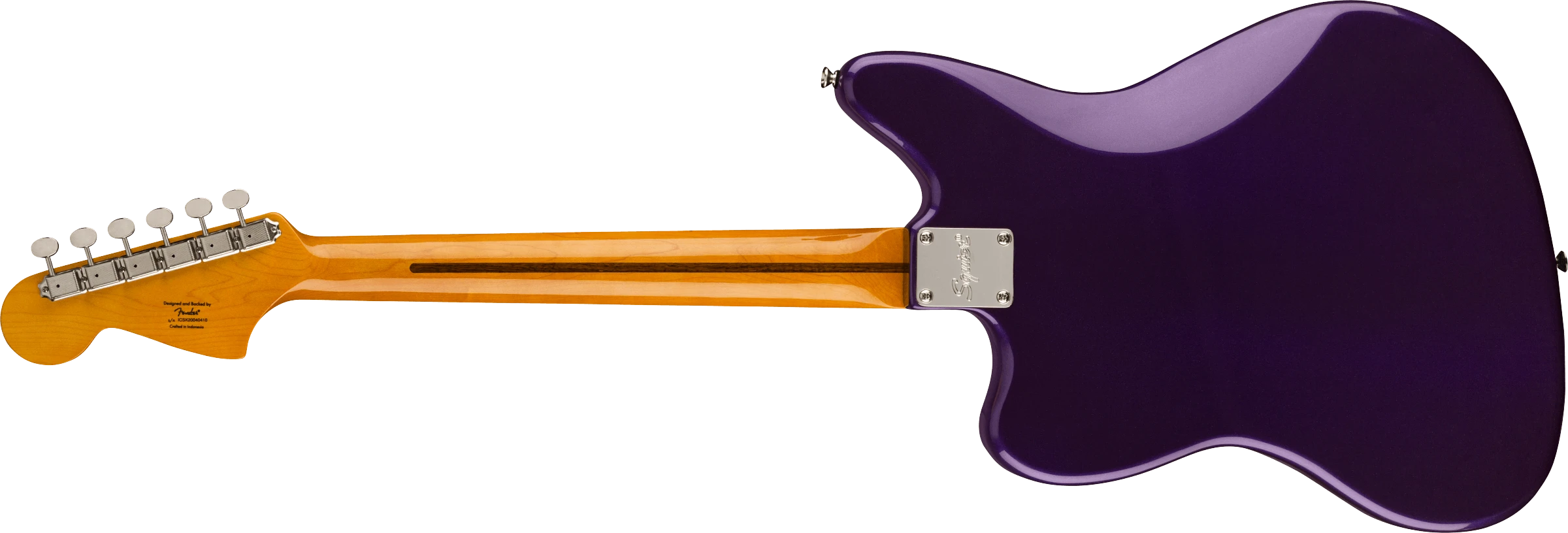 Squier® FSR Classic Vibe '70s Jaguar®, Laurel Fingerboard, Tortoiseshell Pickguard, Purple Metallic