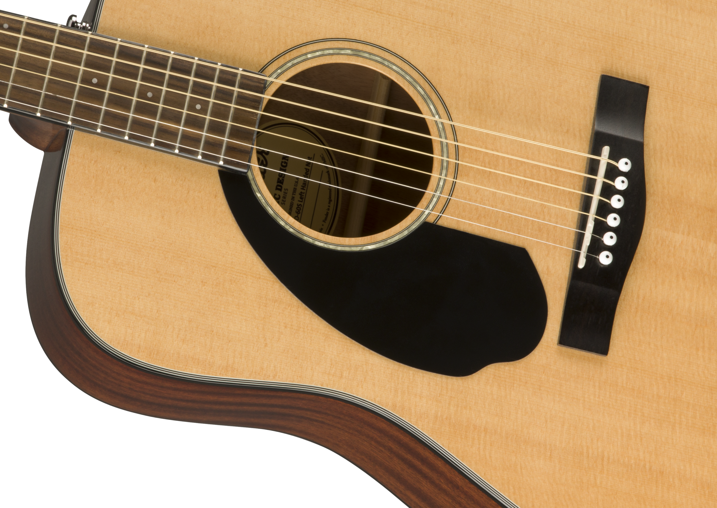 Fender® CD-60S Left Hand, Walnut Fingerboard, Natural