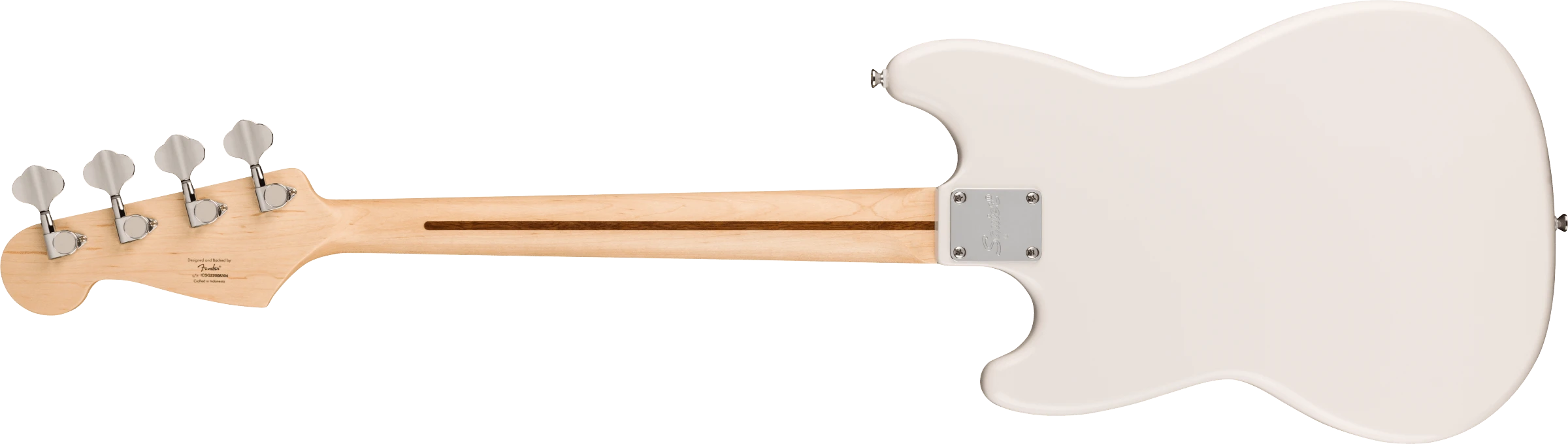 Squier® Squier Sonic® Bronco™ Bass, Maple Fingerboard, White Pickguard, Arctic White