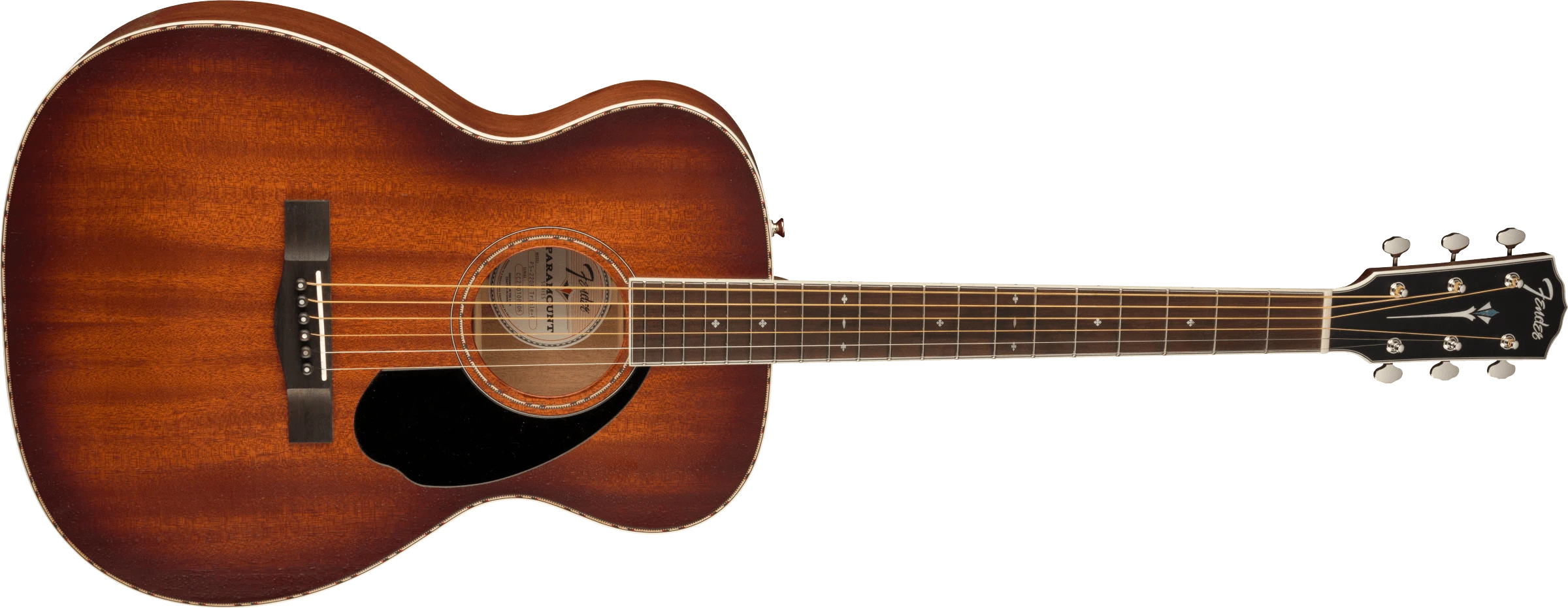 Fender® PO-220E Orchestra, All Mahogany, Ovangkol Fingerboard, Aged Cognac Burst