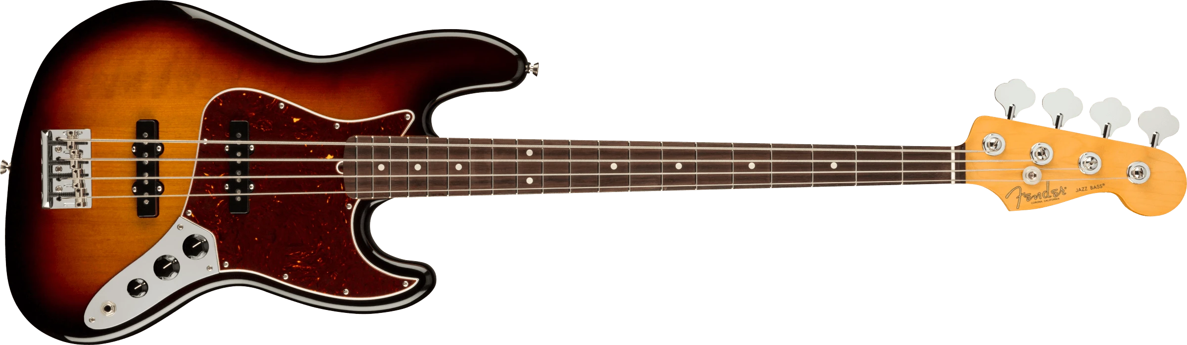 Fender® American Professional II Jazz Bass®, Rosewood Fingerboard, 3-Color Sunburst