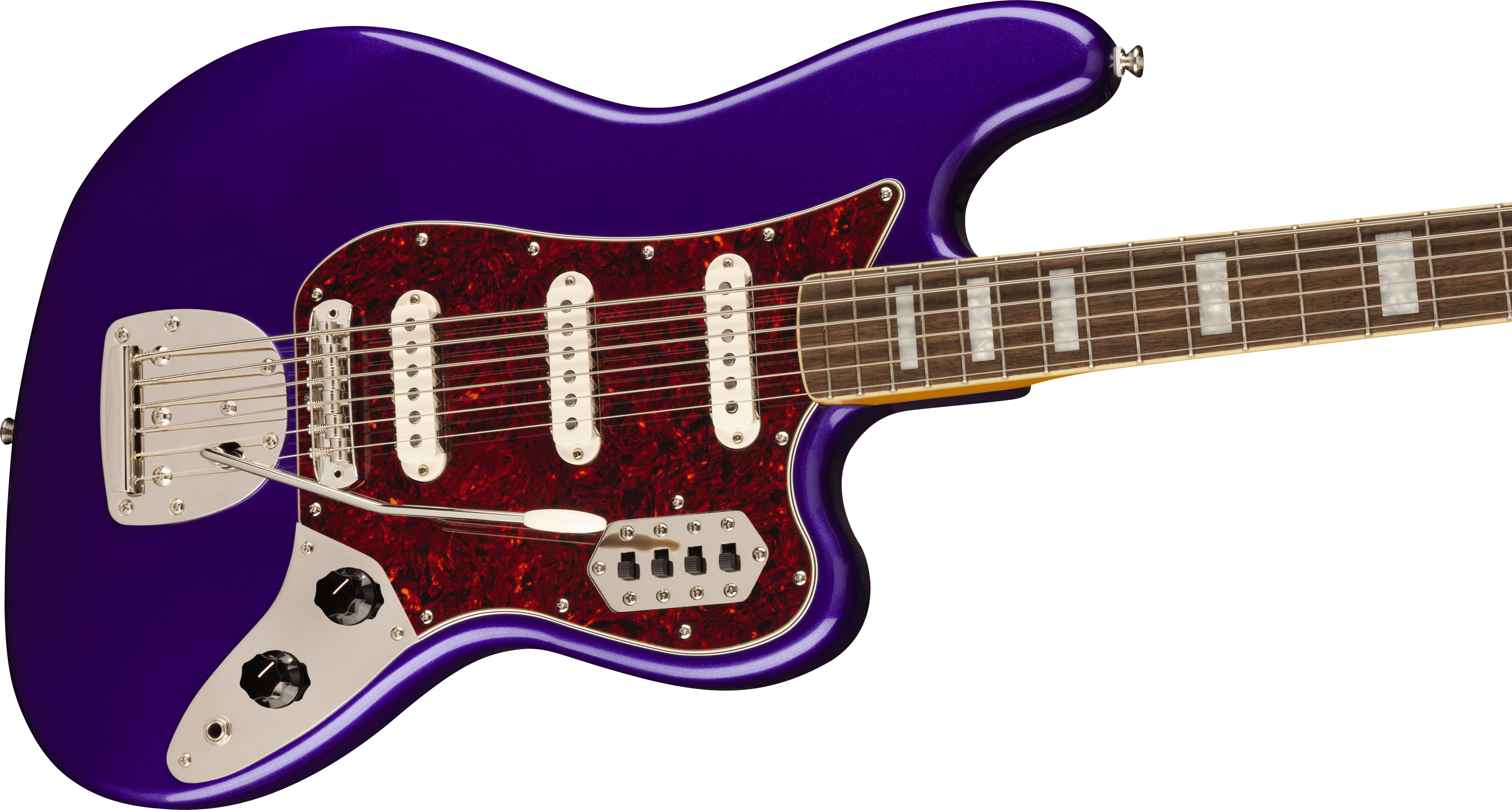Squier® FSR Classic Vibe Bass VI, Laurel Fingerboard, Tortoiseshell Pickguard, Matching Headstock, Purple Metallic