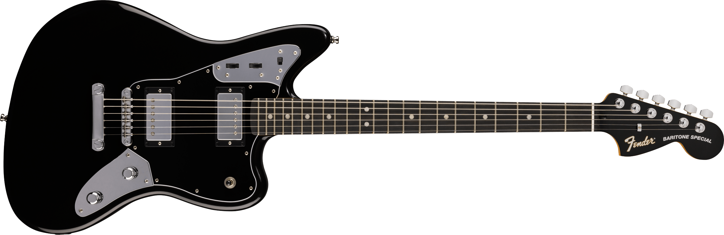 Fender® Limited Edition Player Fusion Jaguar® Baritone, Ebony Fingerboard, Black