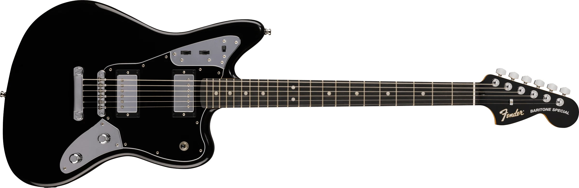 Fender® Limited Edition Player Fusion Jaguar® Baritone, Ebony Fingerboard, Black