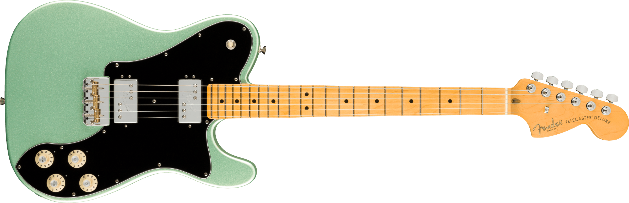 Fender® American Professional II Telecaster® Deluxe, Maple Fingerboard, Mystic Surf Green