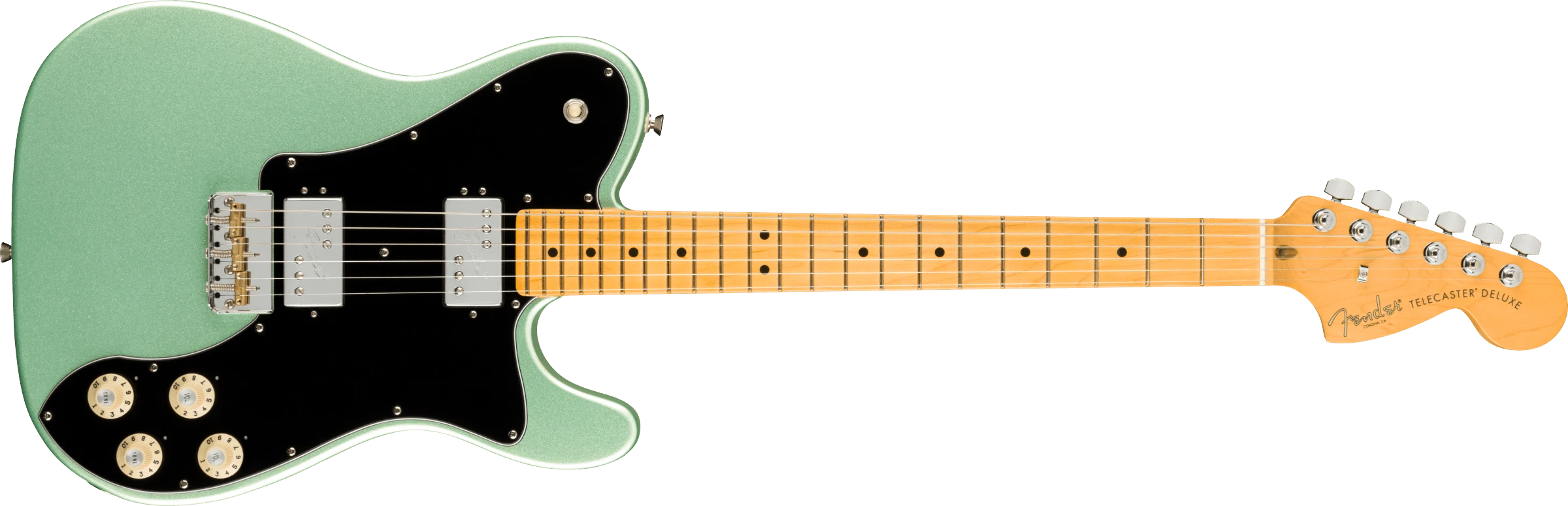 Fender® American Professional II Telecaster® Deluxe, Maple Fingerboard, Mystic Surf Green