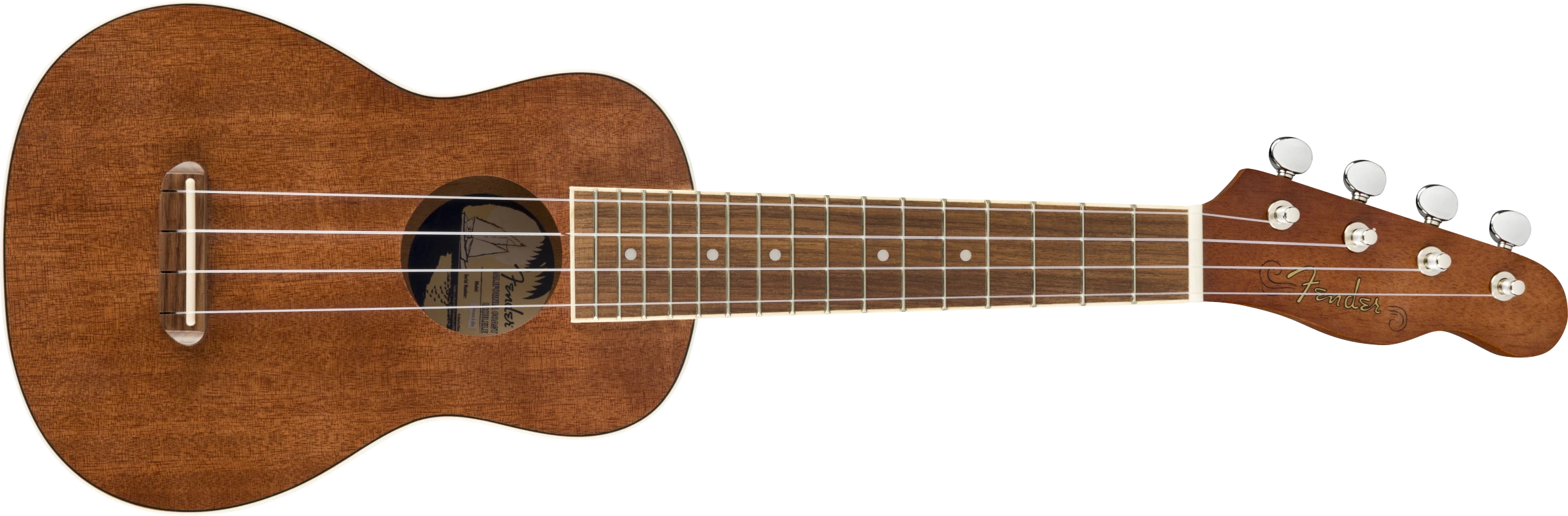 Fender® Seaside Soprano Ukulele Pack, Walnut Fingerboard, Natural