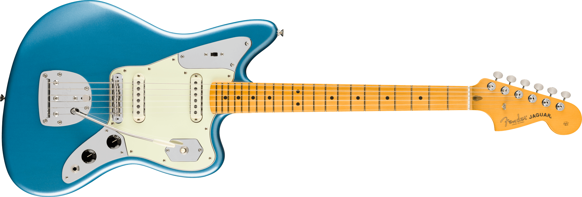 Fender® American Professional Classic Jaguar®, Maple Fingerboard, Faded Lake Placid Blue