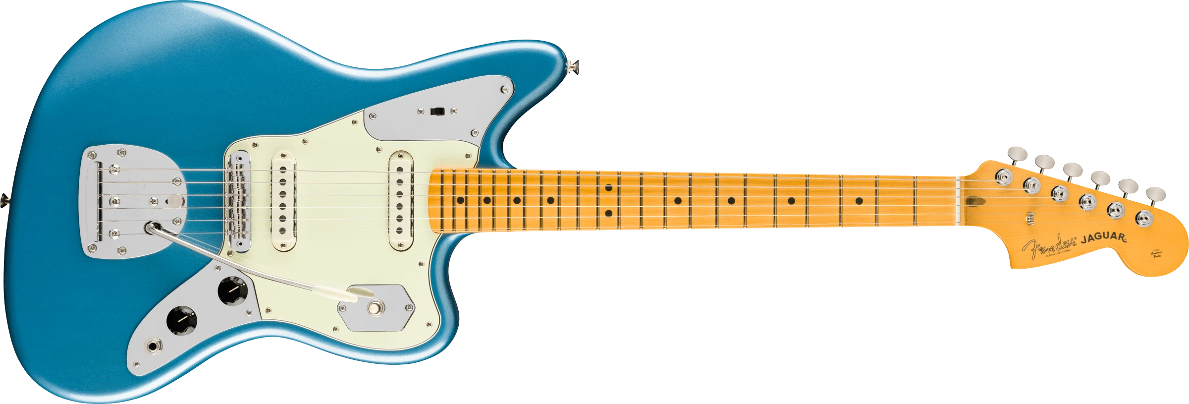 Fender® American Professional Classic Jaguar®, Maple Fingerboard, Faded Lake Placid Blue