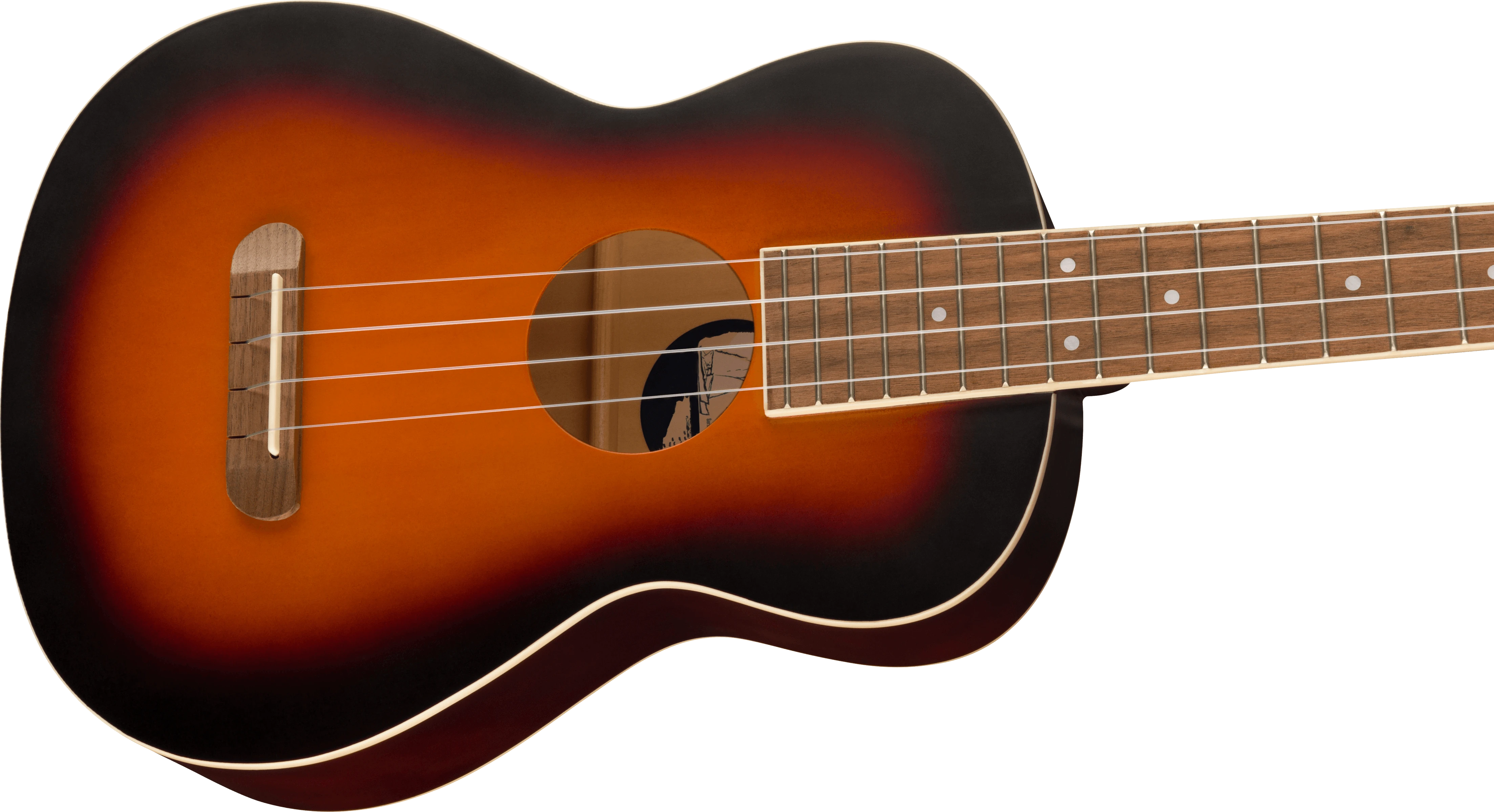 Fender® Avalon Tenor Ukulele, Walnut Fingerboard, 2-Color Sunburst