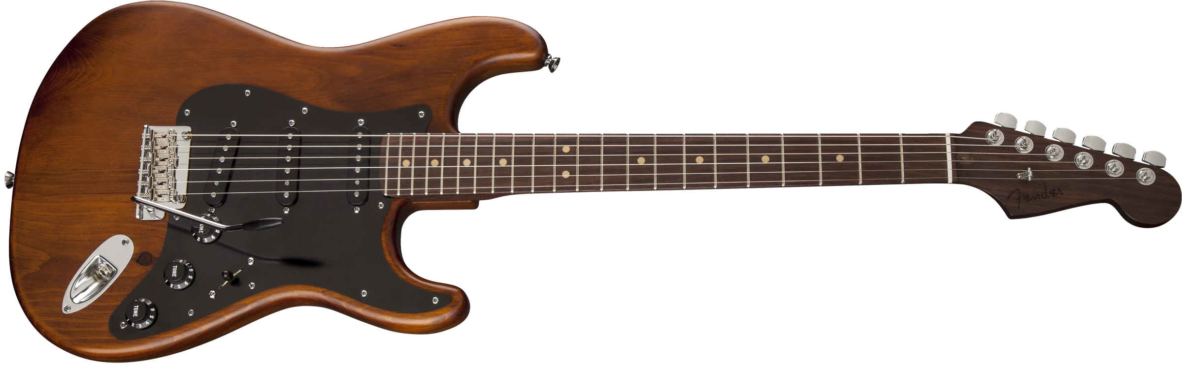 Fender® Reclaimed Eastern Pine Stratocaster®, Rosewood Fingerboard, Dark Stain