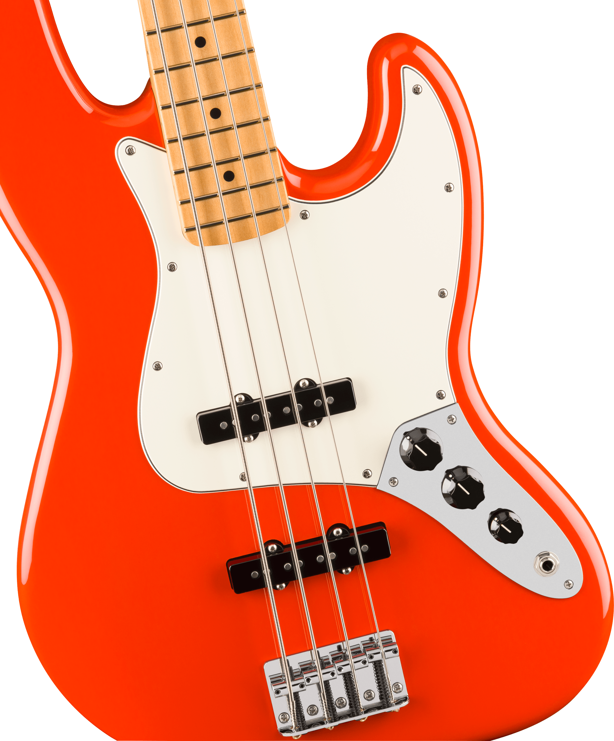 Fender® Player II Jazz Bass®, Maple Fingerboard, Coral Red