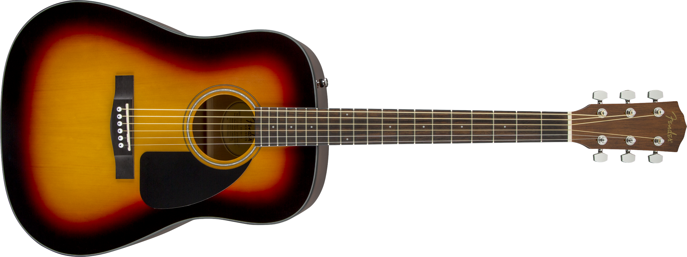 Fender® CD-60 Dreadnought V3 w/Case, Walnut Fingerboard, Sunburst