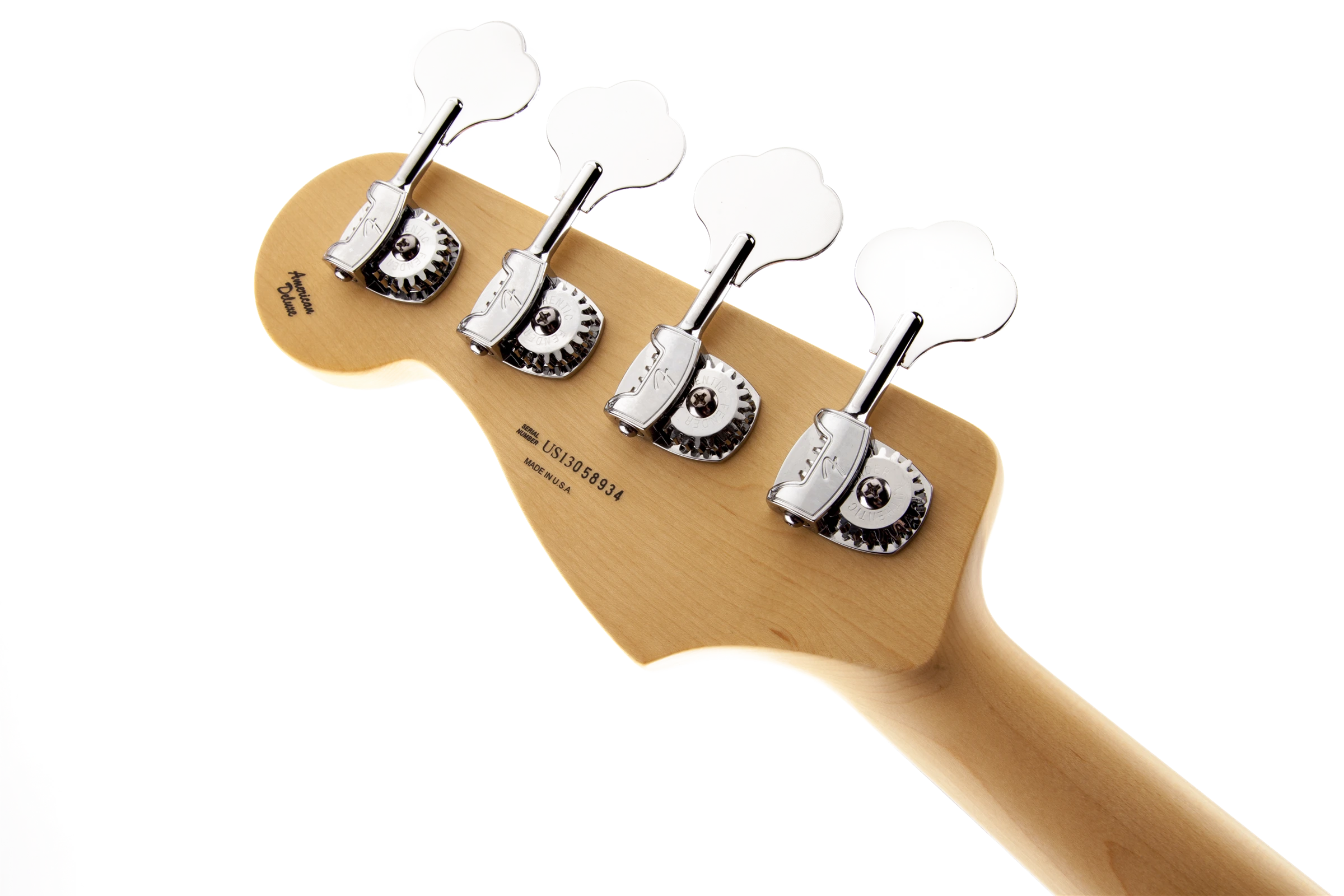 Fender® American Deluxe Jazz Bass® Ash, Maple Fingerboard, Natural, 3-Ply B/W/B Pickguard