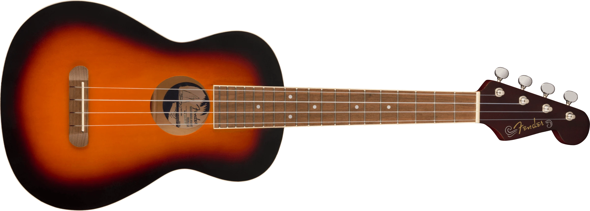 Fender® Avalon Tenor Ukulele, Walnut Fingerboard, 2-Color Sunburst