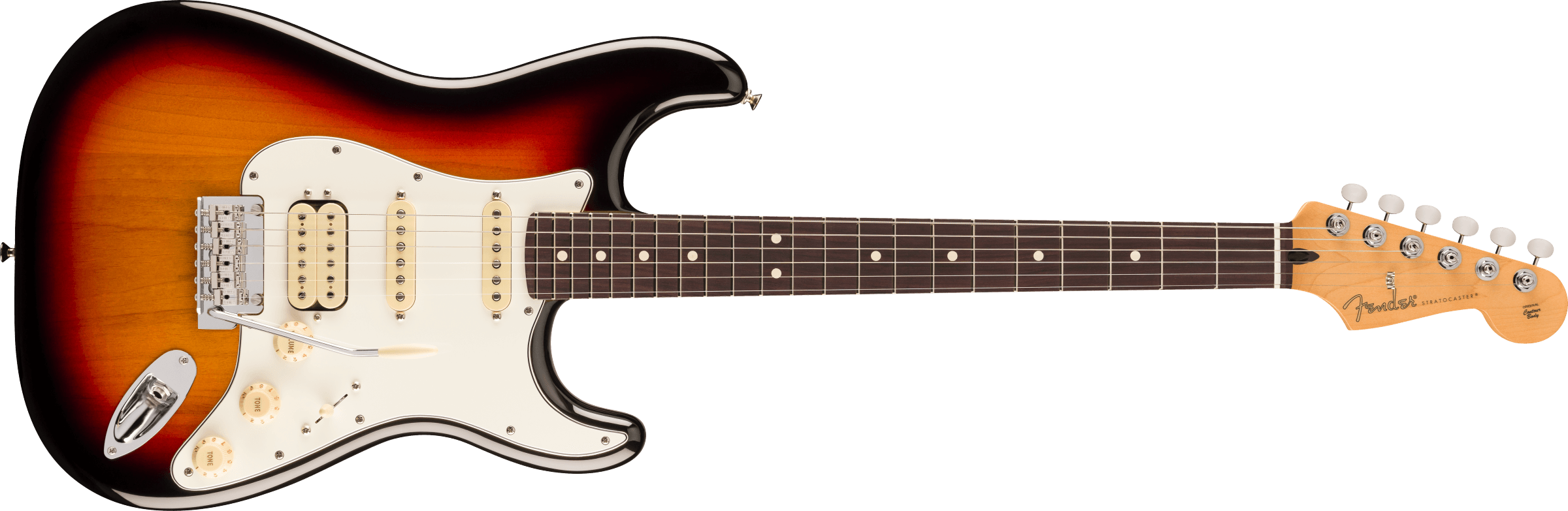 Fender® Player II Stratocaster® HSS, Rosewood Fingerboard, 3-Color Sunburst